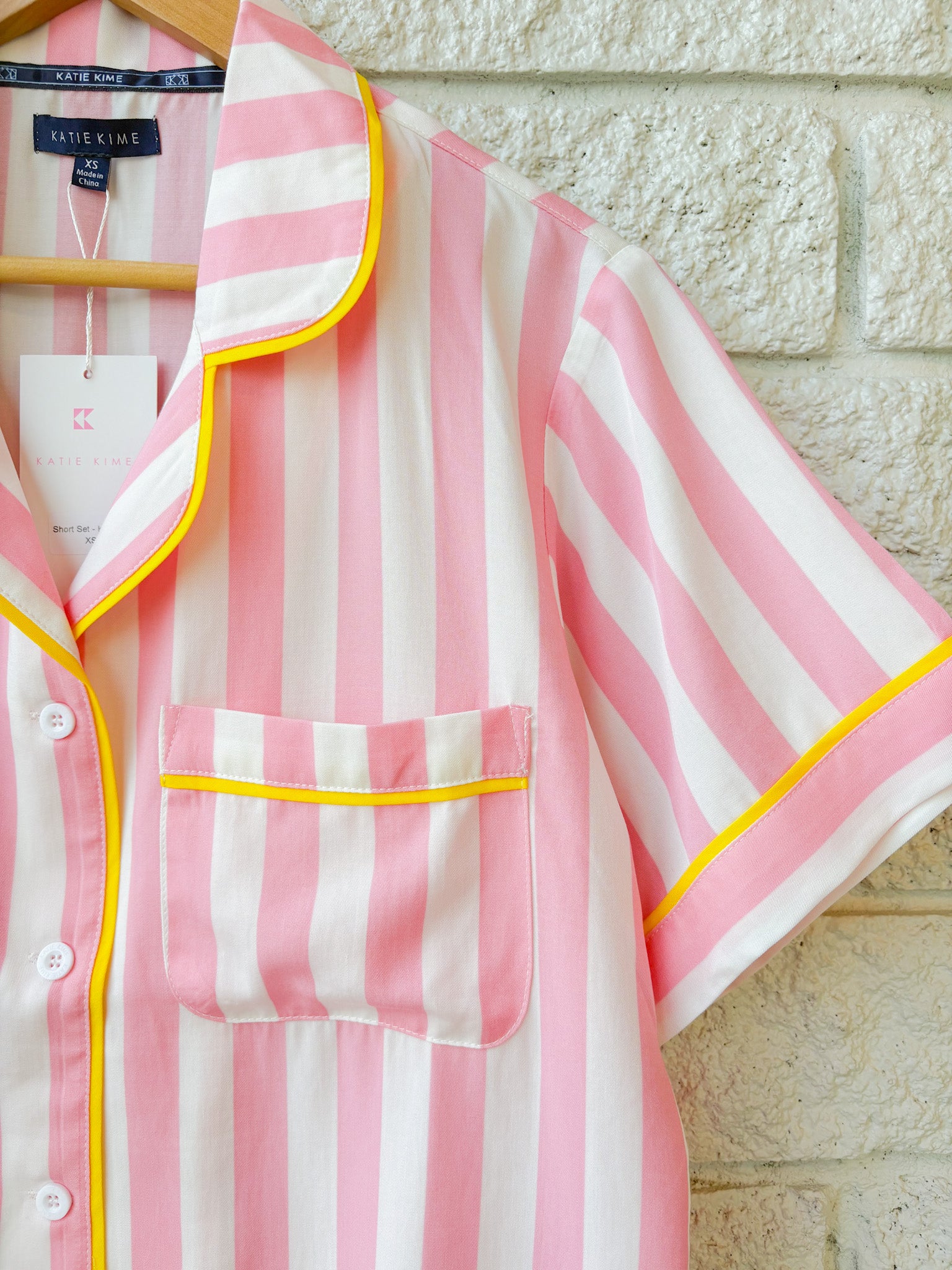 Retro Stripe Pajama Shorts Set