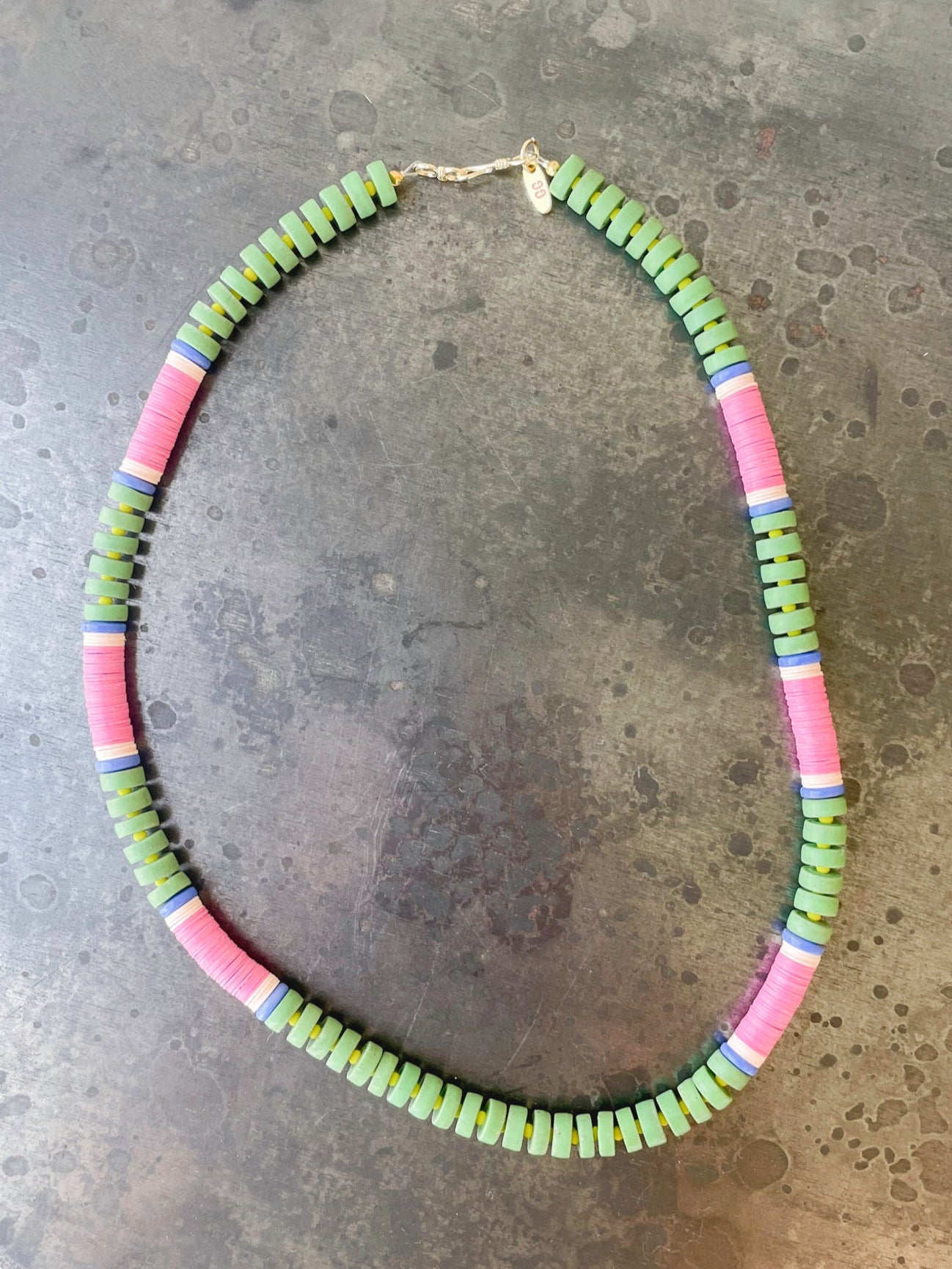Green and Vinyl Necklace