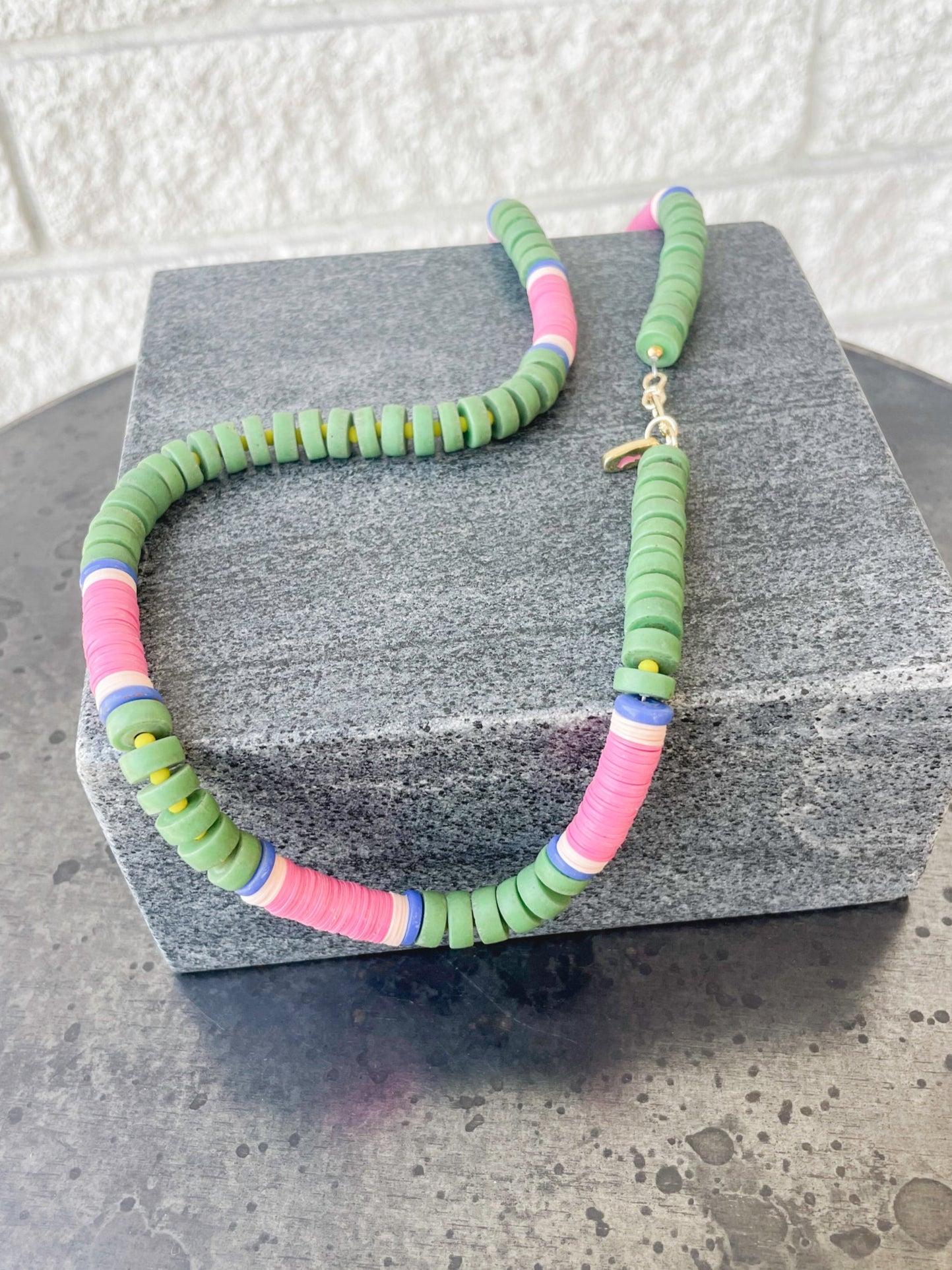 Green and Vinyl Necklace