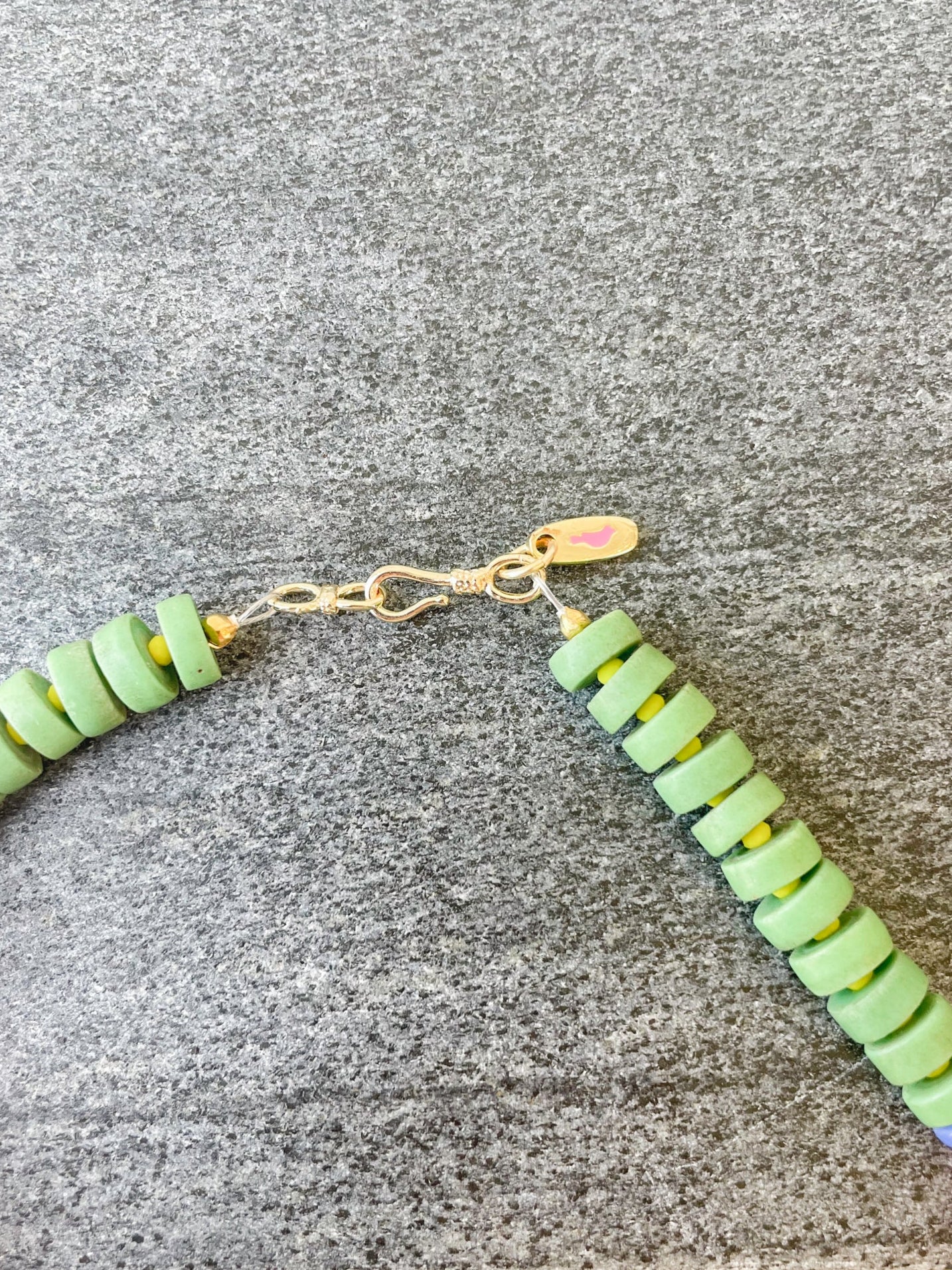 Green and Vinyl Necklace