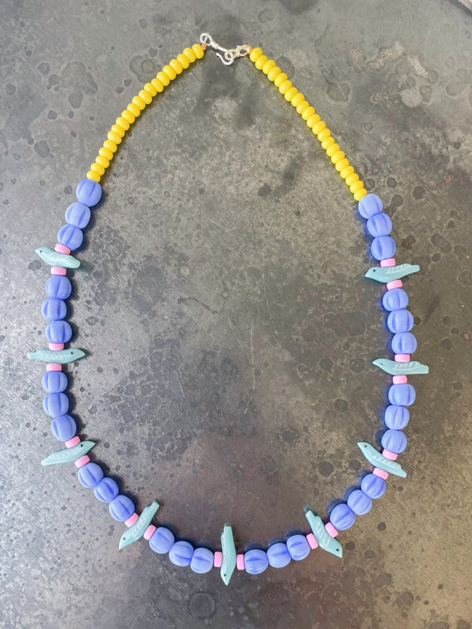 Long Turquoise Bird Necklace