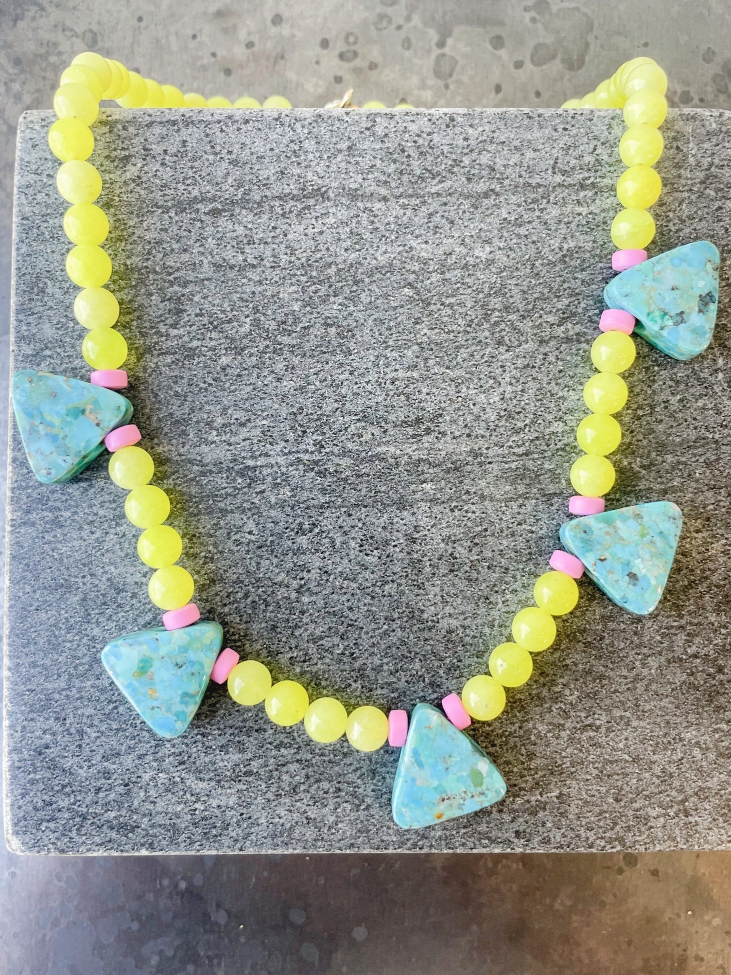 Turquoise Triangles Necklace