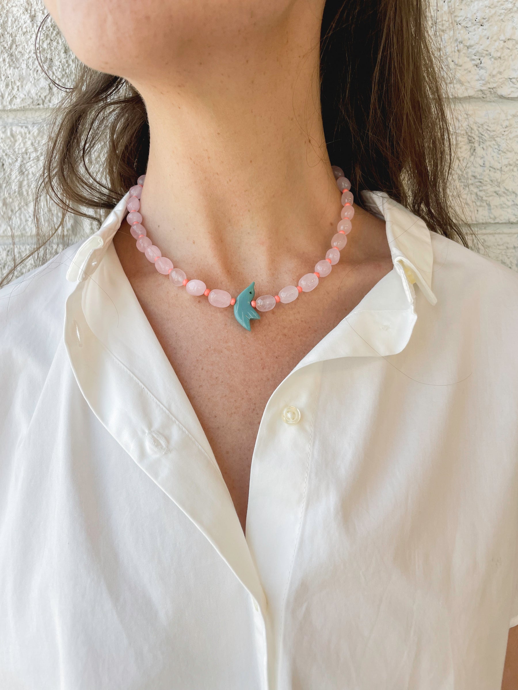 Turquoise Hummingbird Necklace
