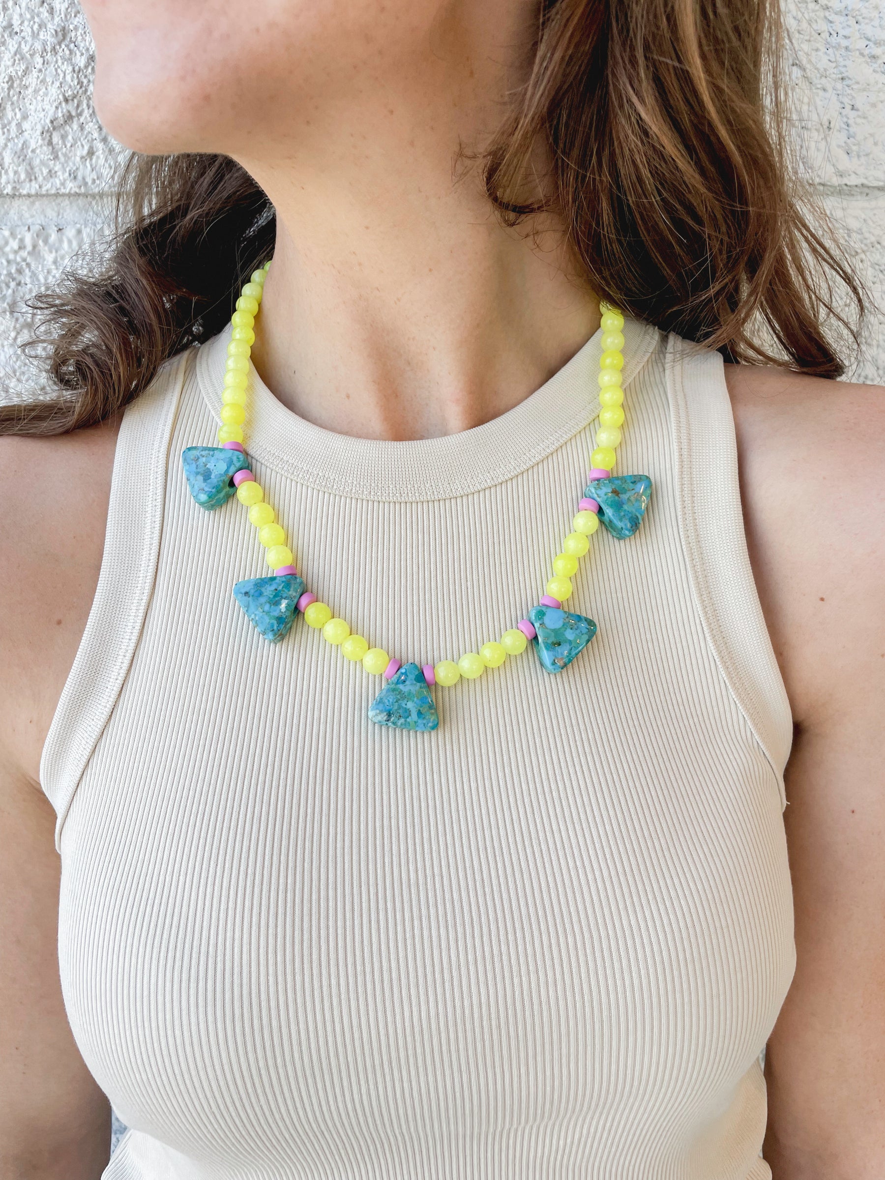 Turquoise Triangles Necklace
