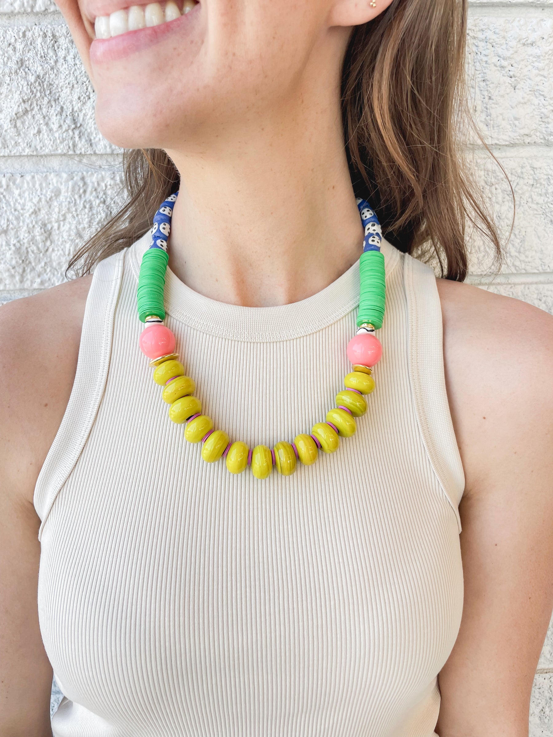 Short Mixed Media Necklace