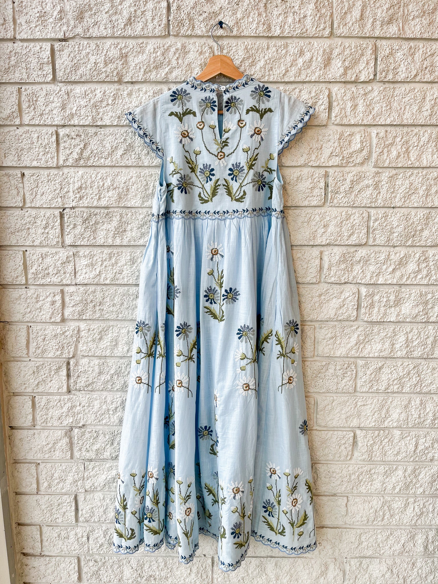 Audra Embroidery Midi Dress