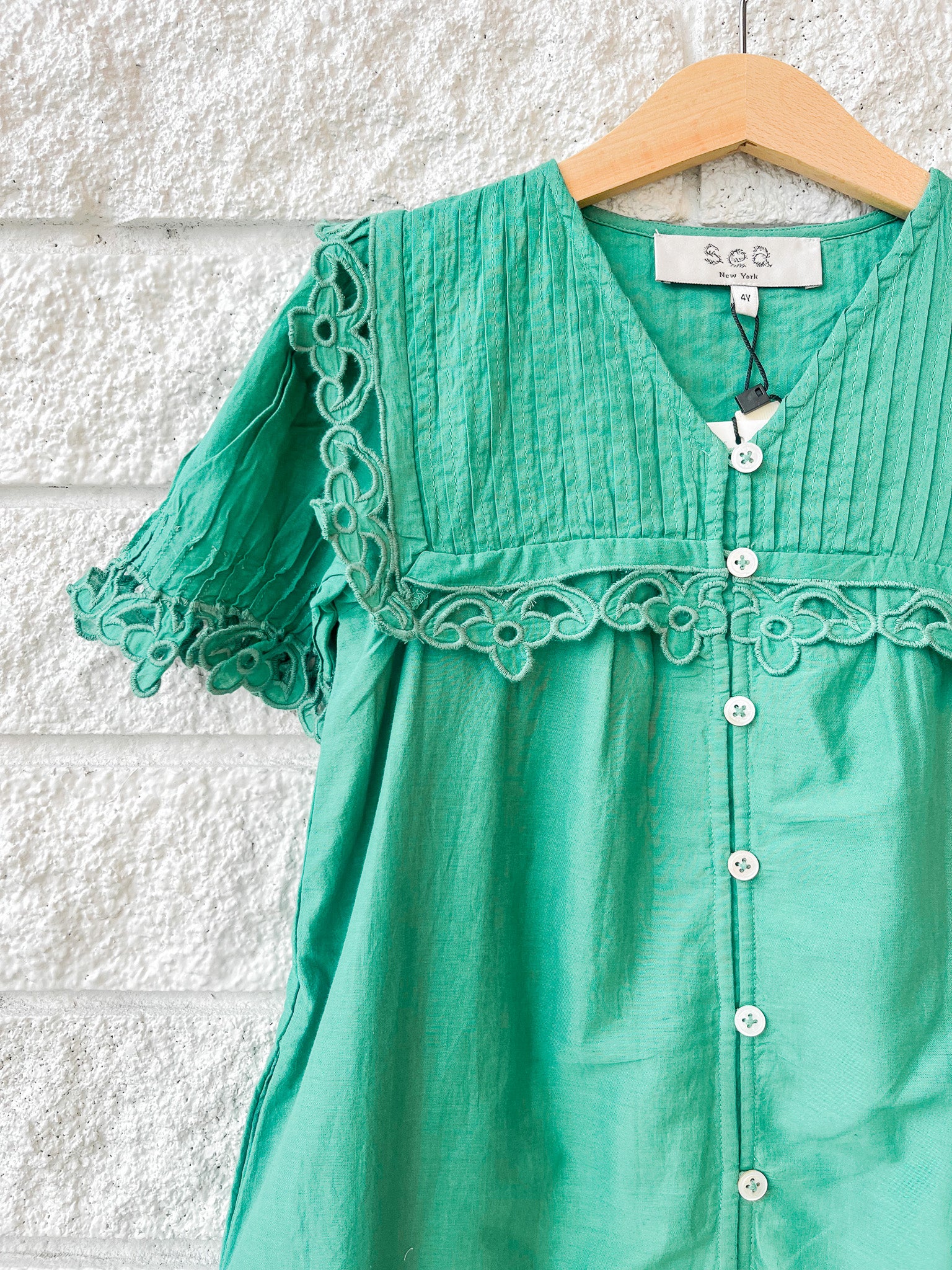 Leila Eyelet Kids Dress