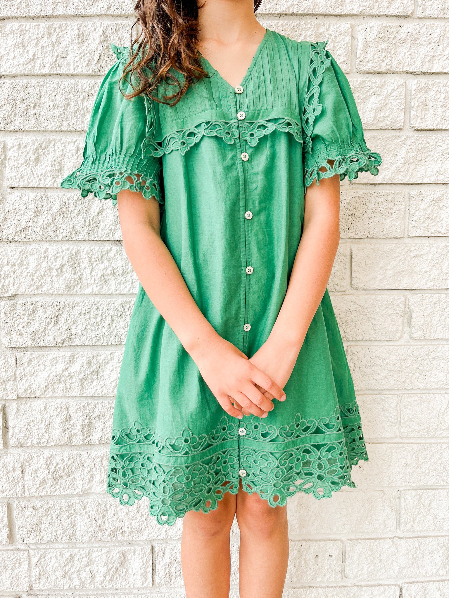 Leila Eyelet Kids Dress