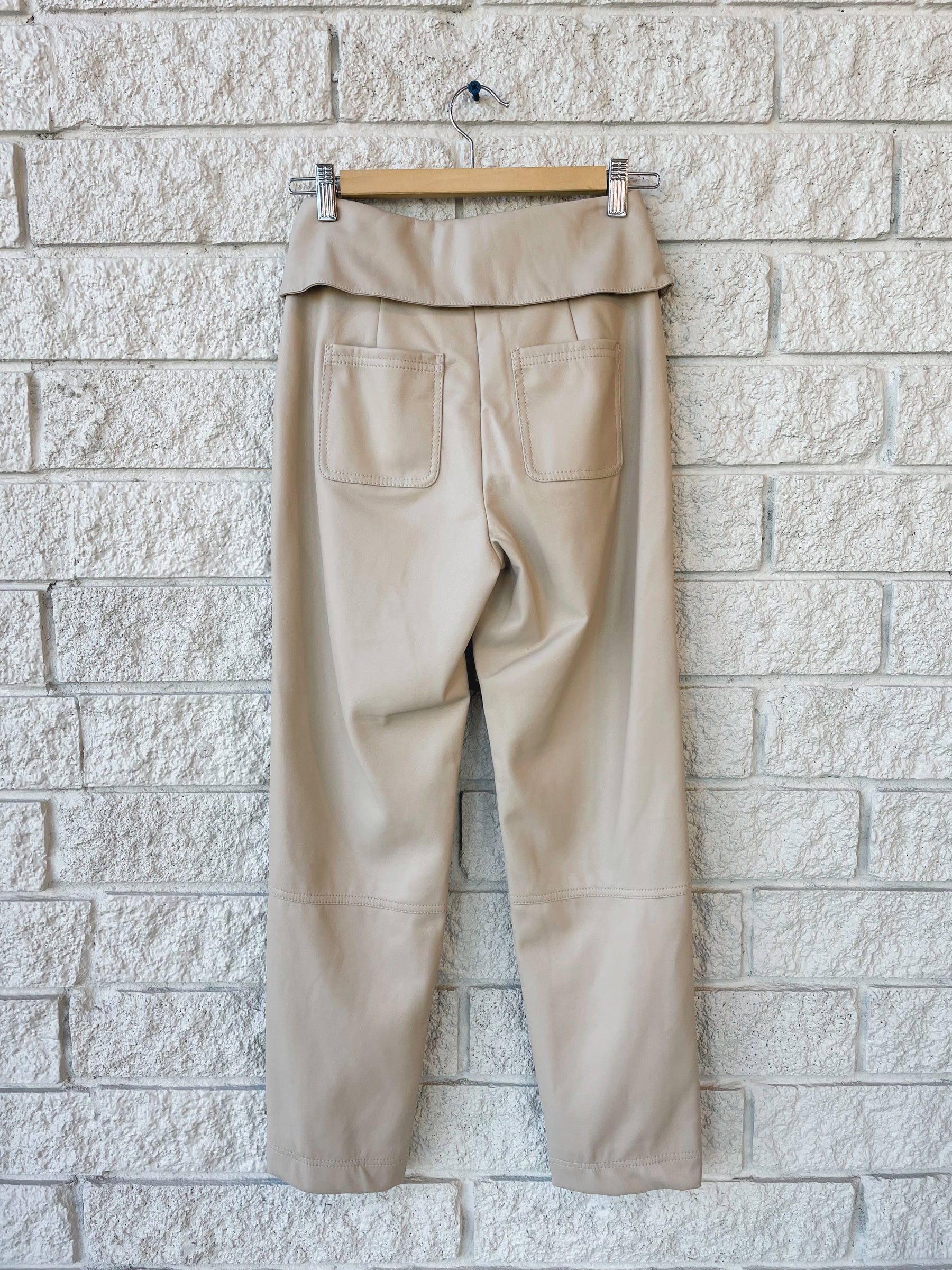 Tessa Vegan Leather Tie Waist Pant