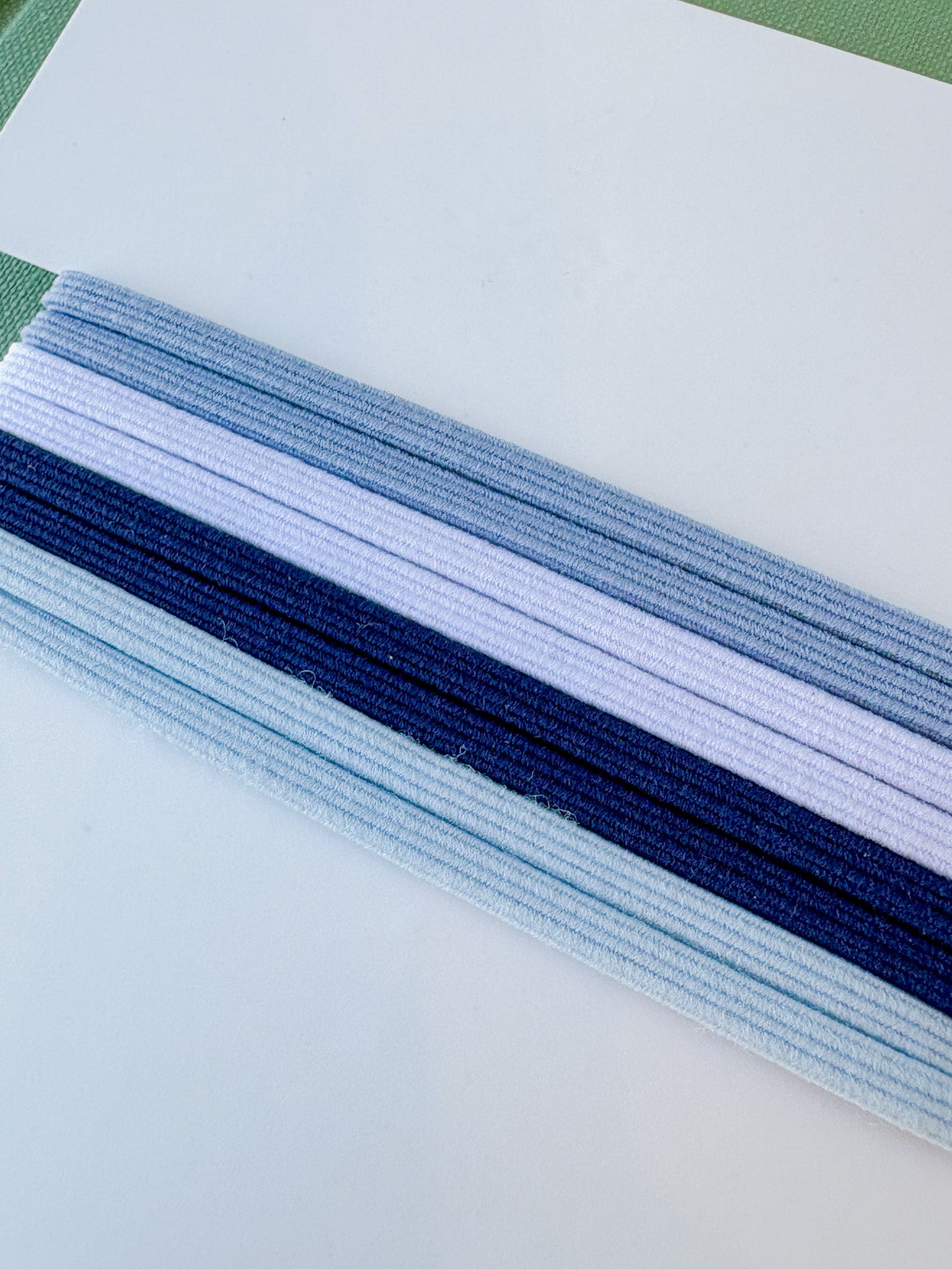 Skinny Hair Tie Set - Blue