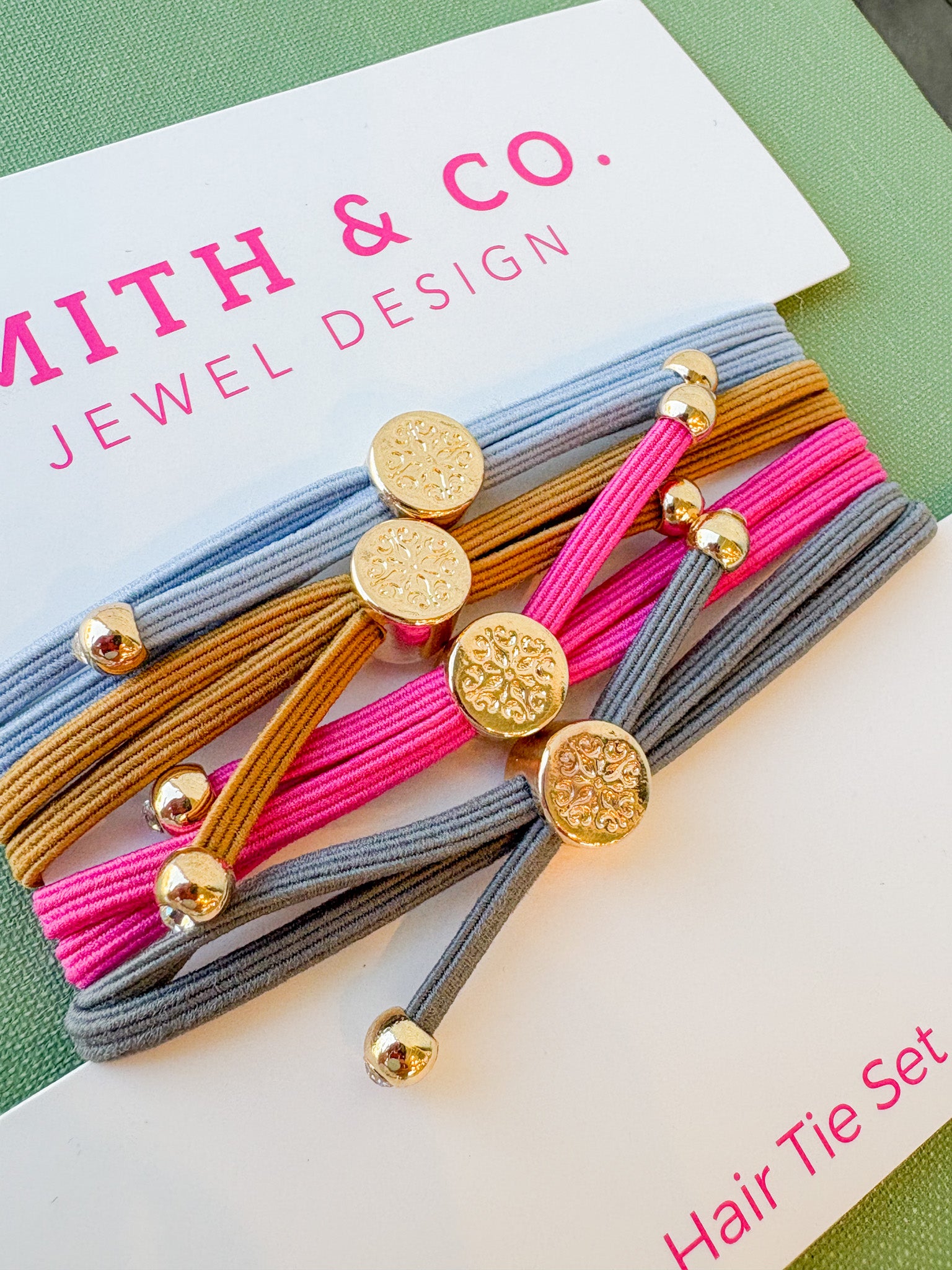Skinny Hair Tie Set - Peacock