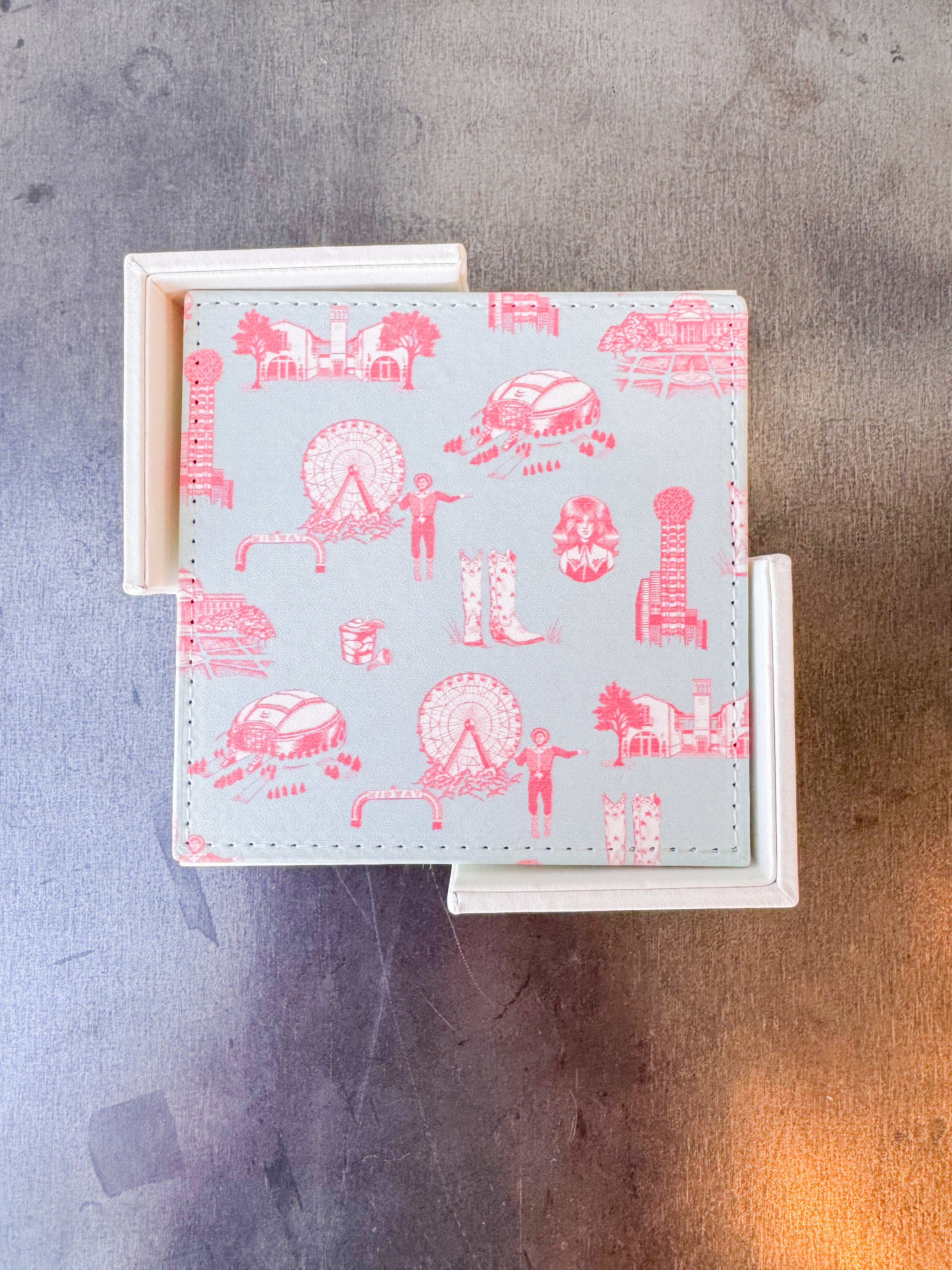 Dallas Toile Coaster Set