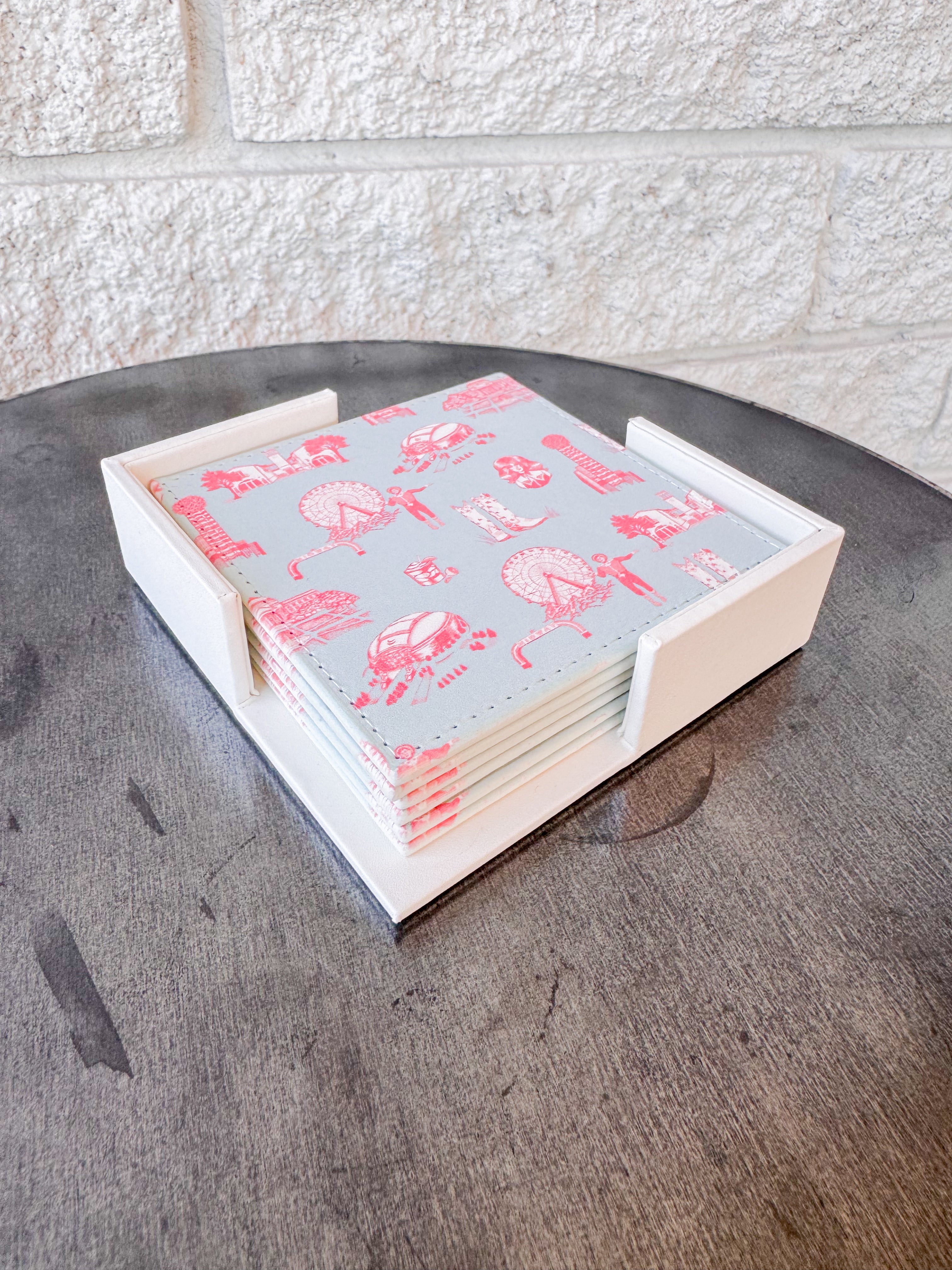 Dallas Toile Coaster Set
