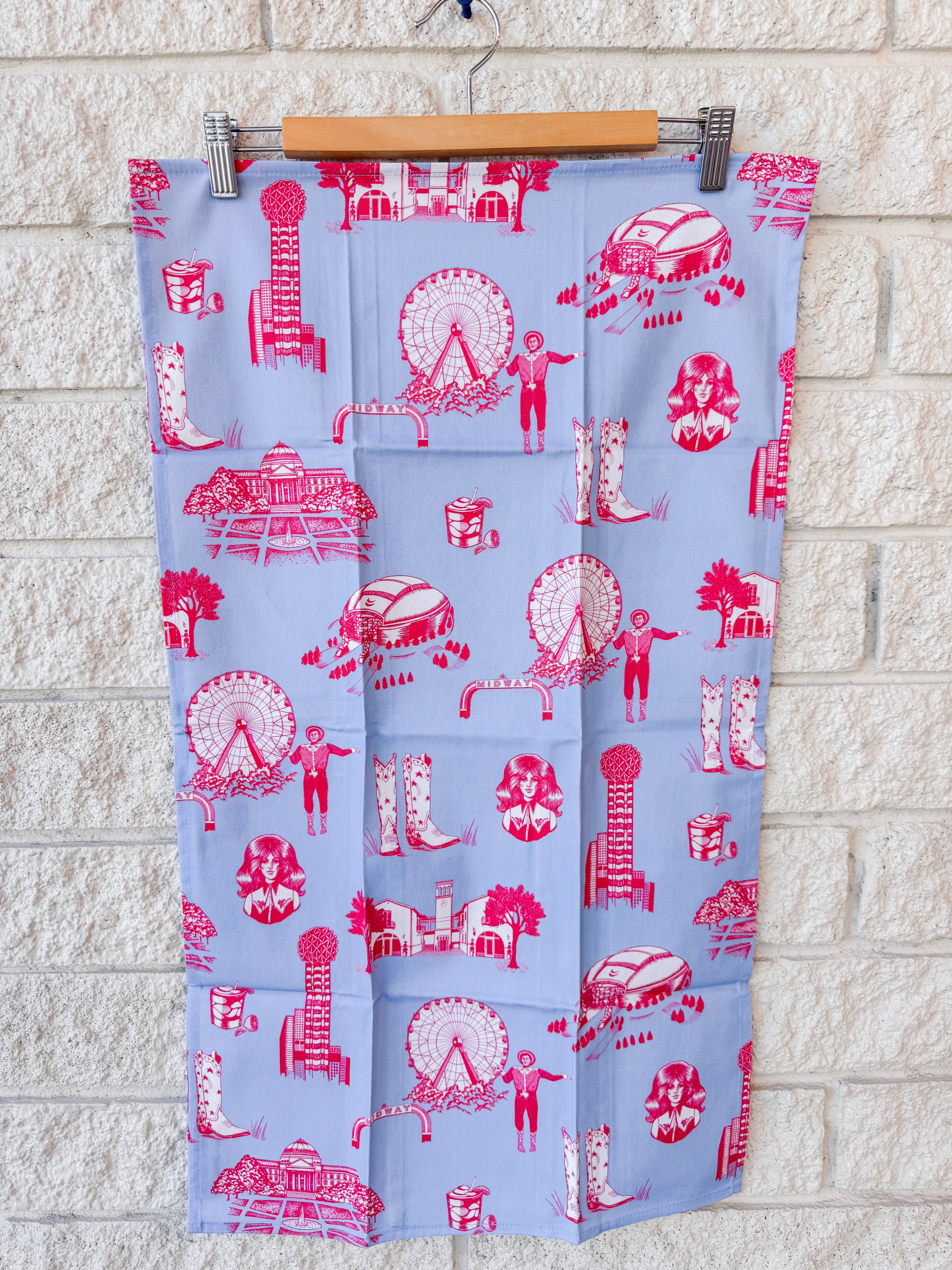 Dallas Toile Tea Towel Set