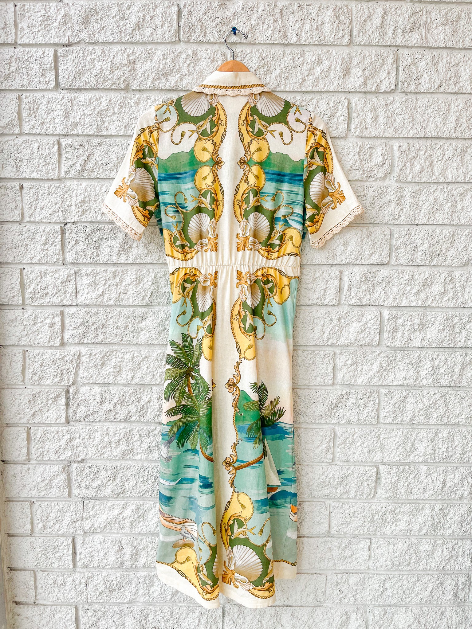 Royal Sea Multicolor Midi Dress