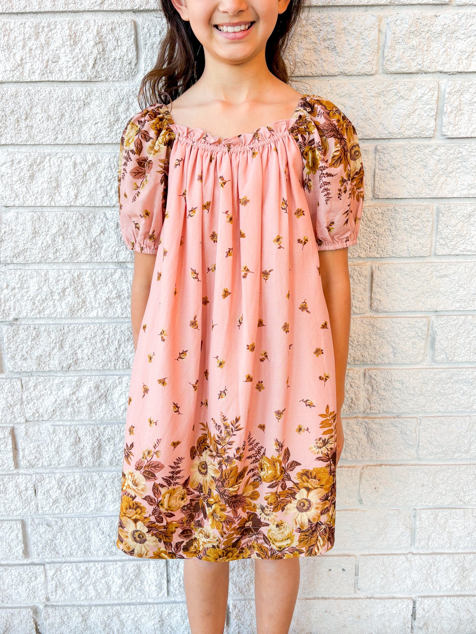 Viktoria Print Puff Sleeve Dress