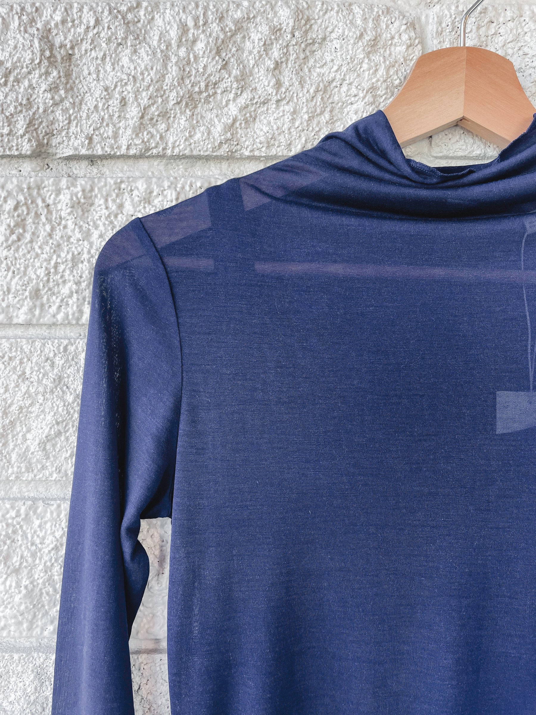 Sheer Long Sleeve Turtle Neck