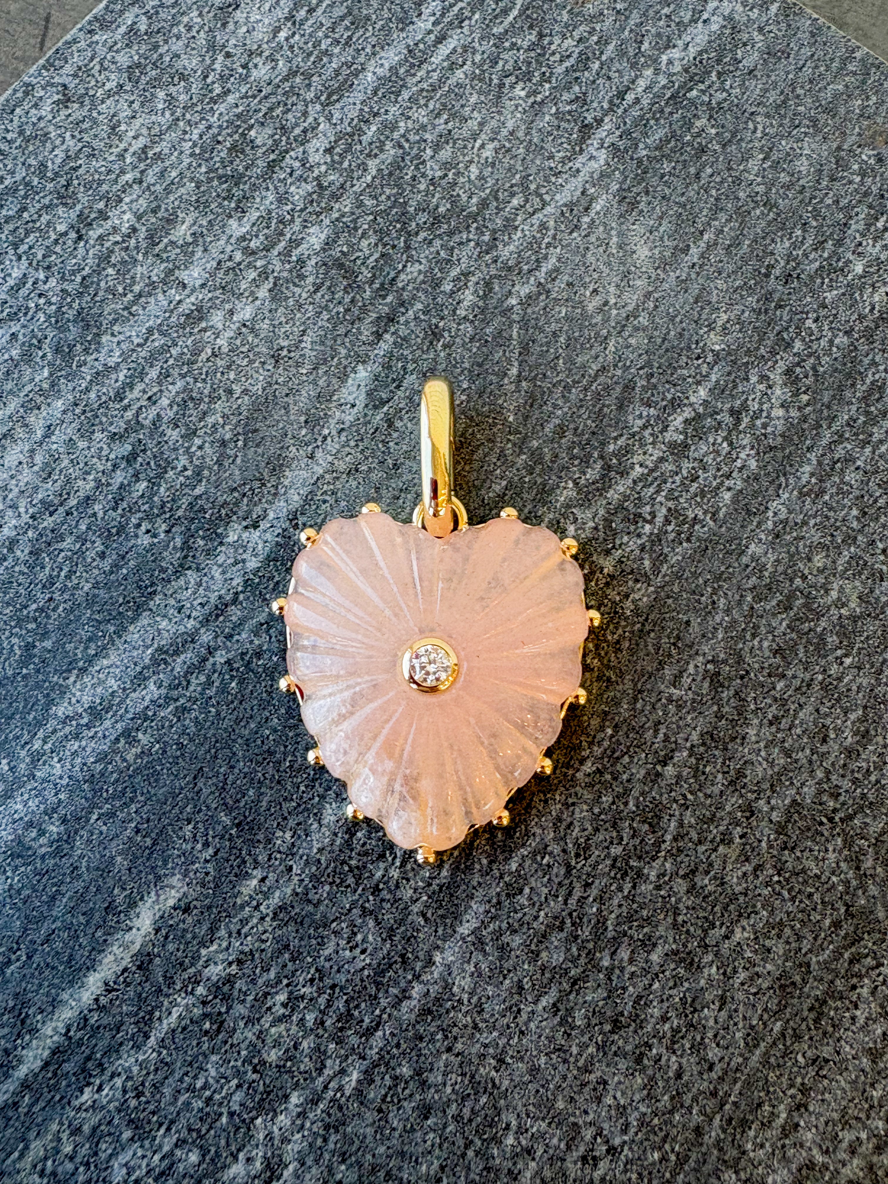 Malene Pink Jade Clip Charm