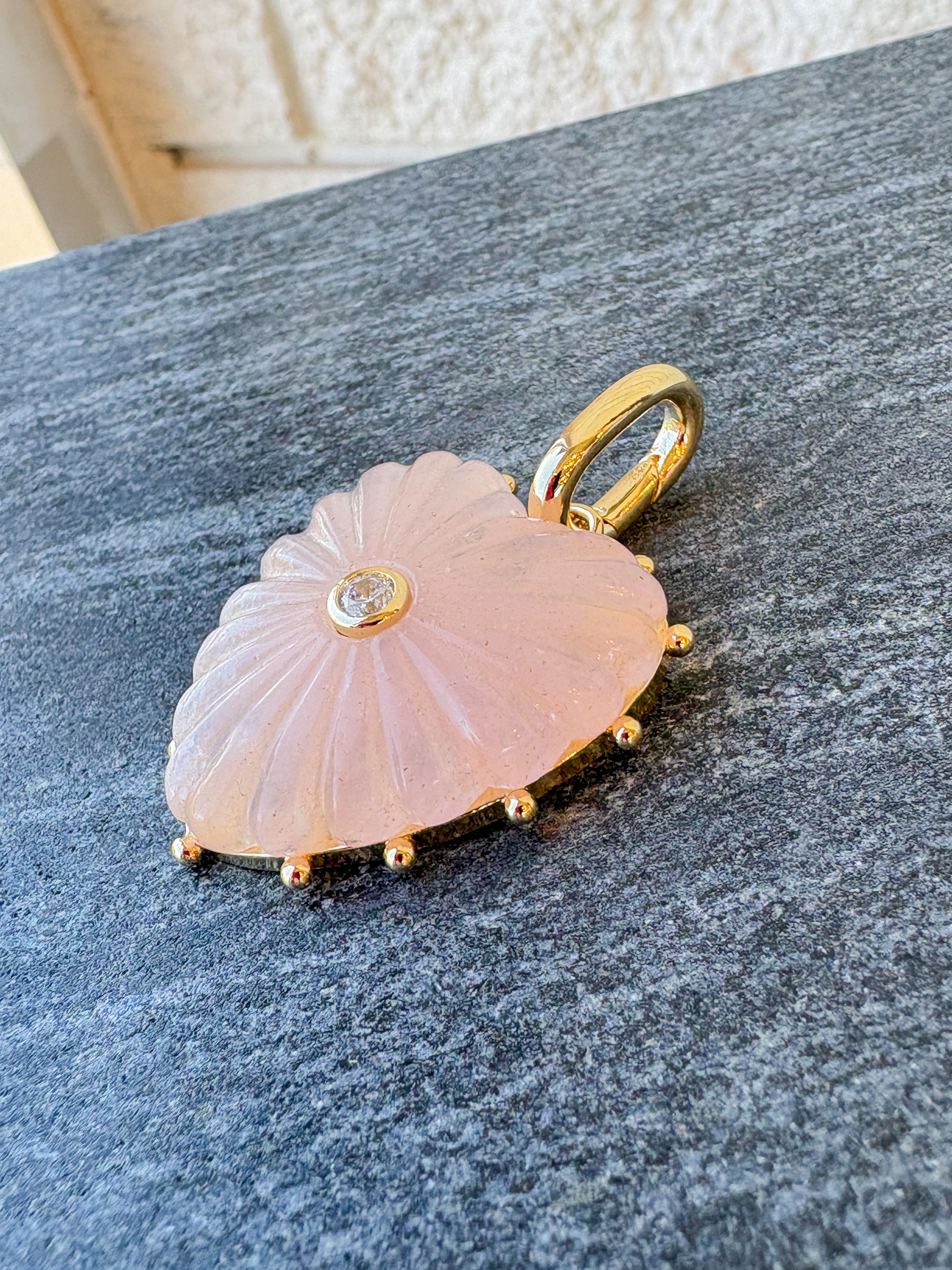 Malene Pink Jade Clip Charm