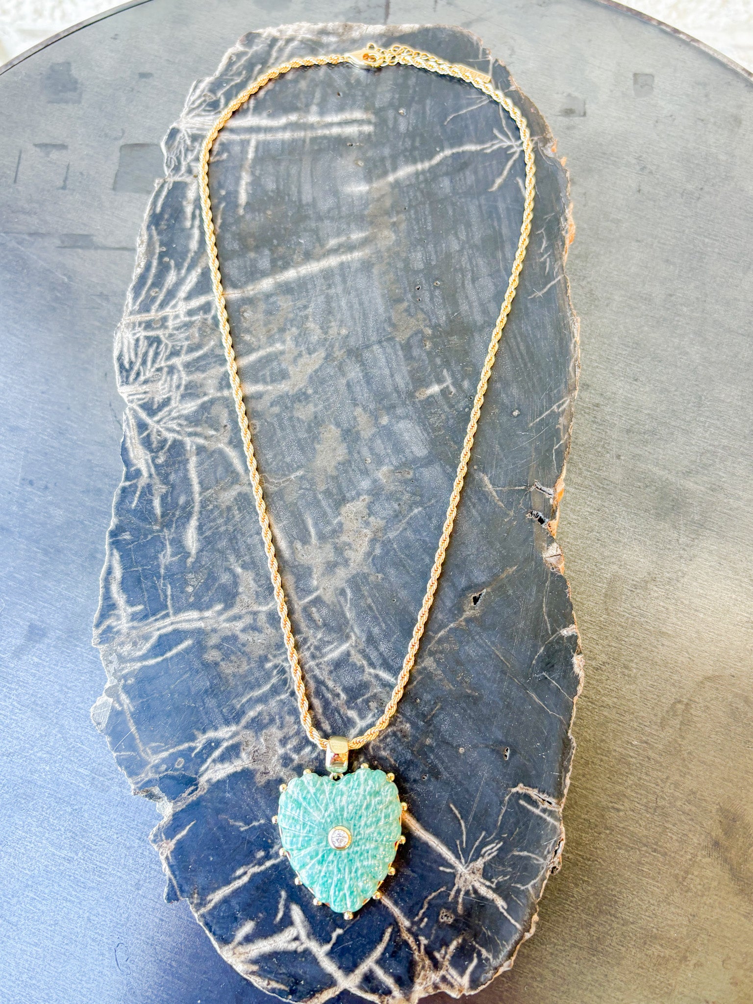 Malene Amazonite Rope Necklace