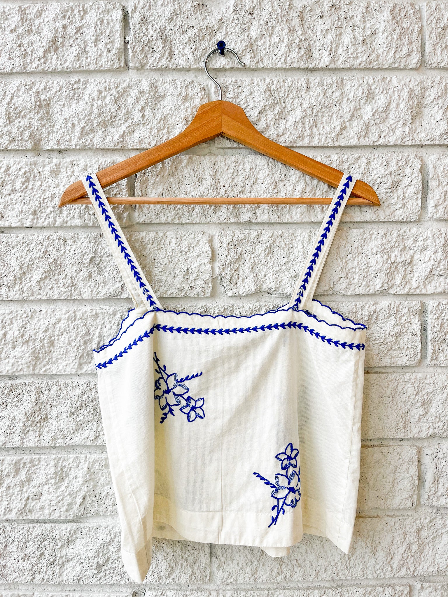 The Weekend Tank with Hanky Embroidery