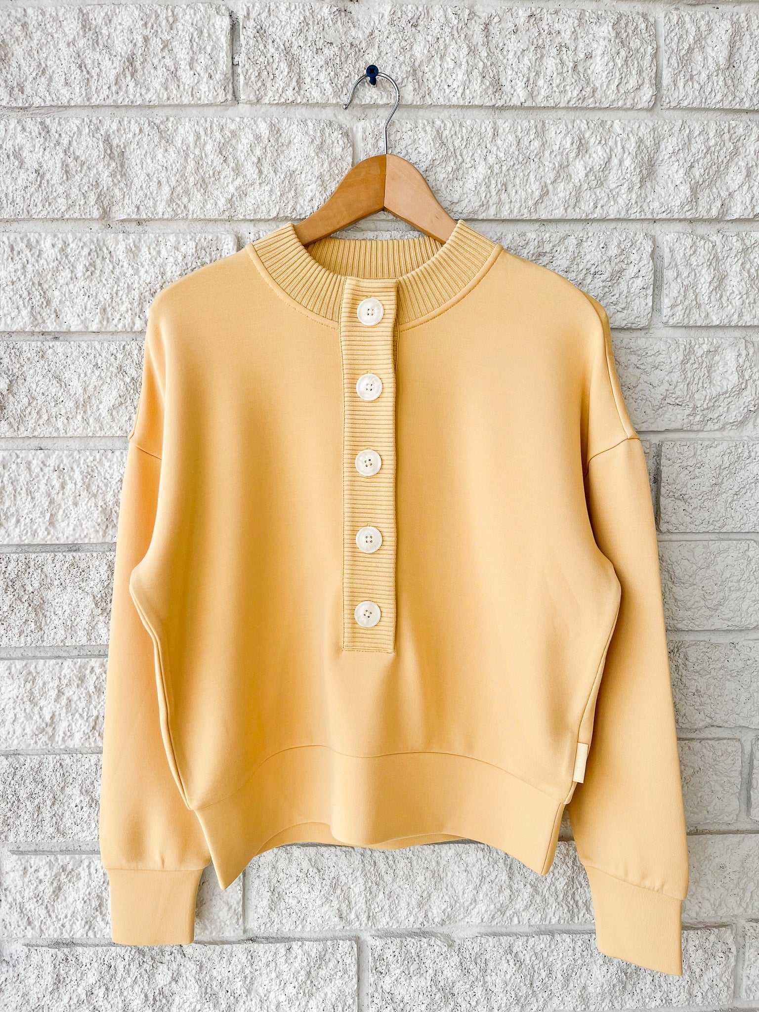 Reena Button Front Sweat