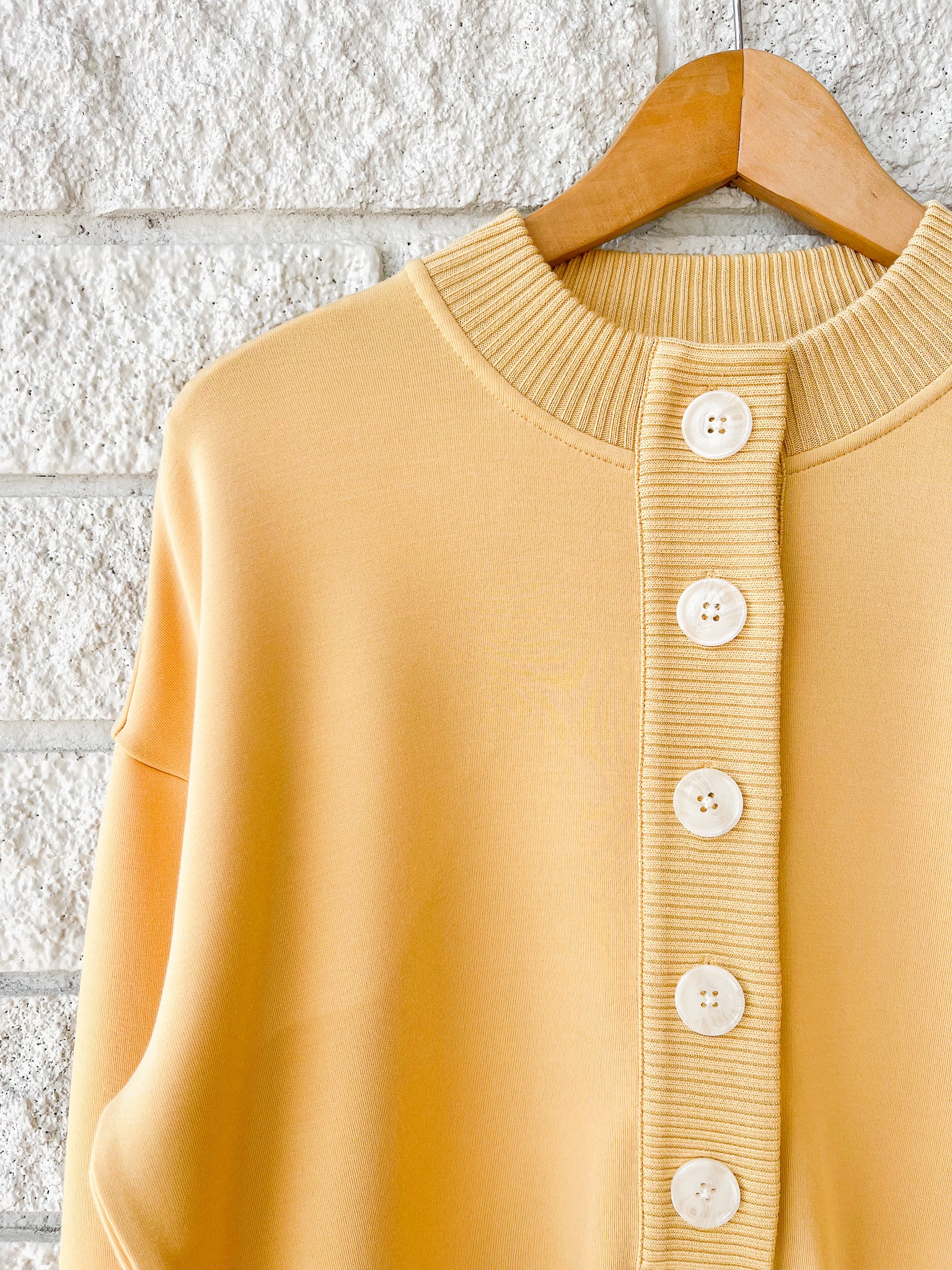 Reena Button Front Sweat