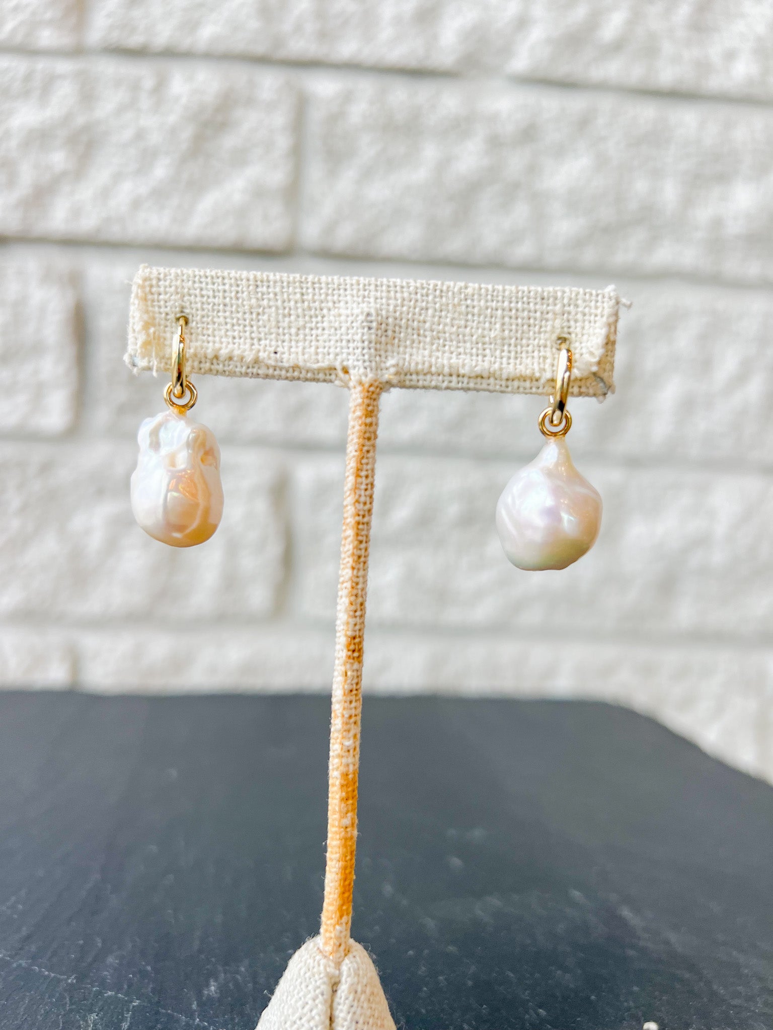 Talia Pearl Hoop Earrings
