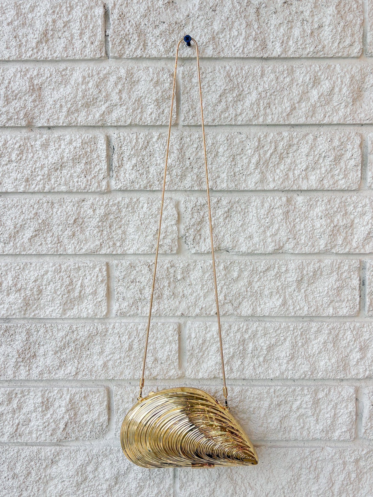 Bridget Metal Oyster Shell Clutch