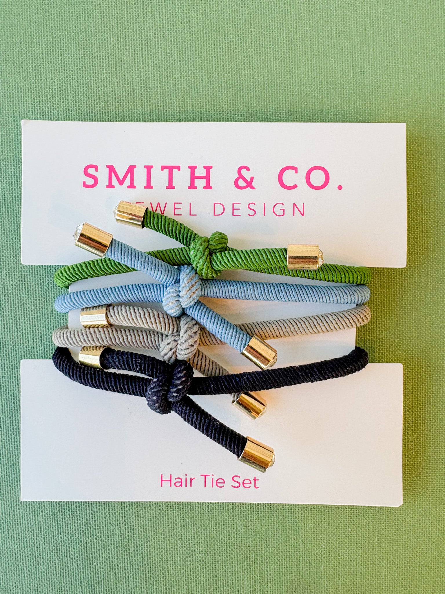 Original Smith & Co. Hair Tie Set - Tailored Blue