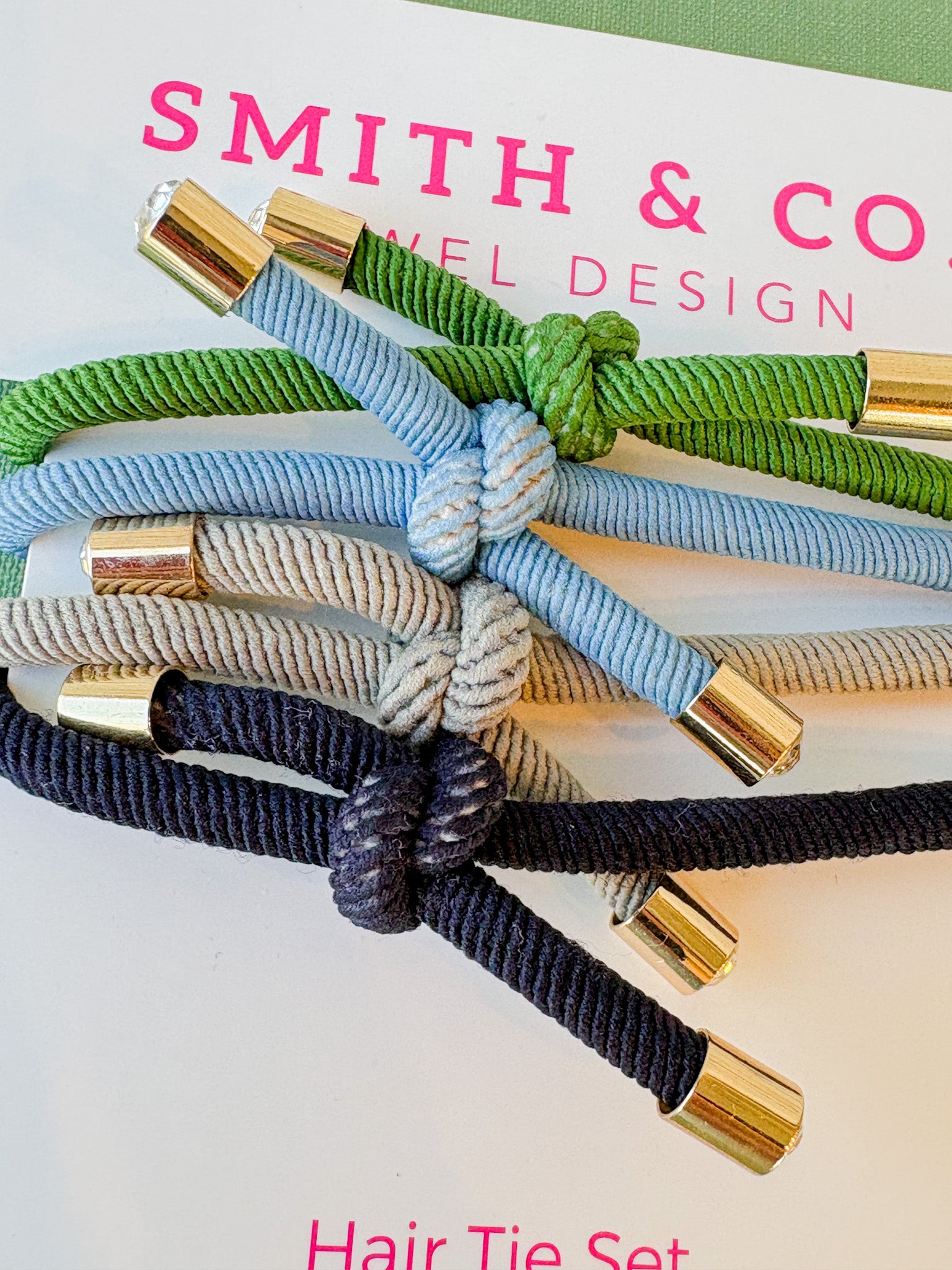 Original Smith & Co. Hair Tie Set - Tailored Blue