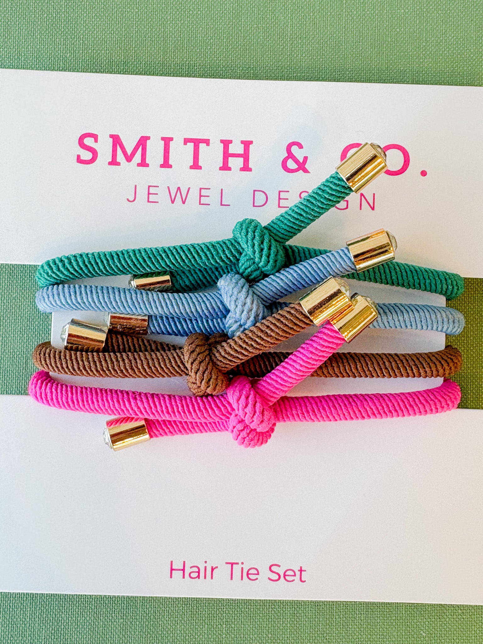 Original Smith & Co. Hair Tie Set - Peacock