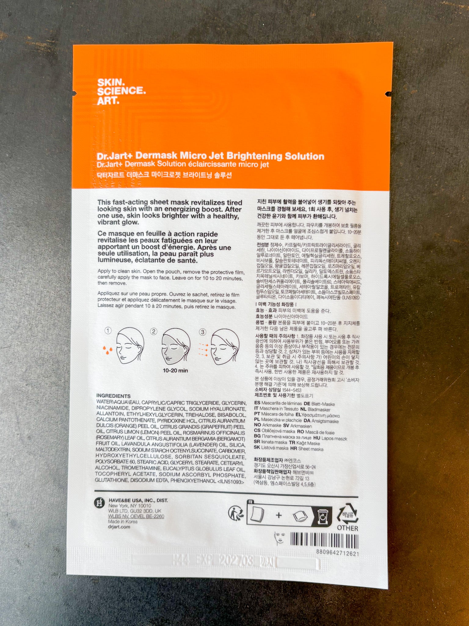 Dermask Micro Jet Brightening Solution Sheet Mask