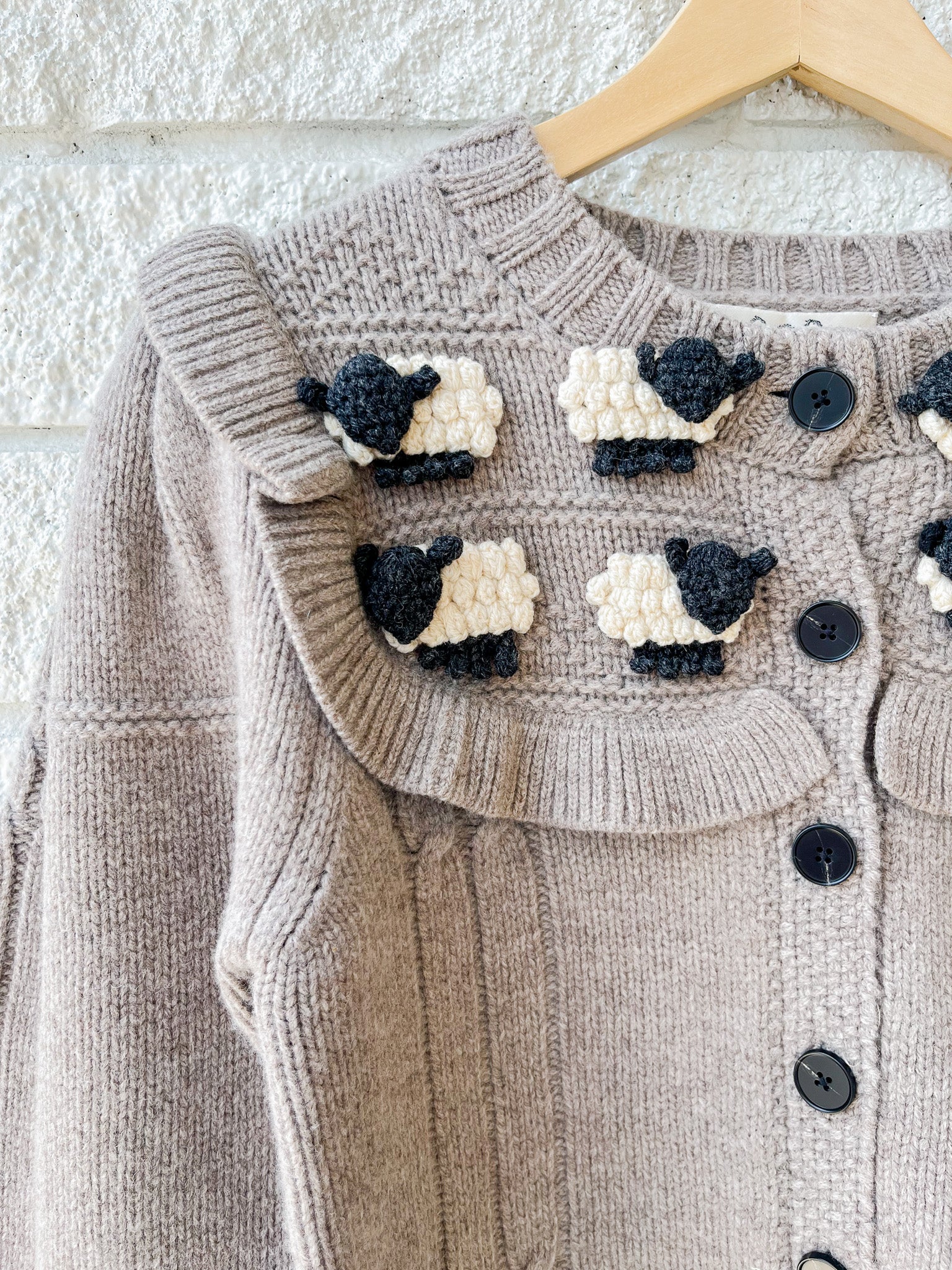 Benny Sheep Crochet Cardigan