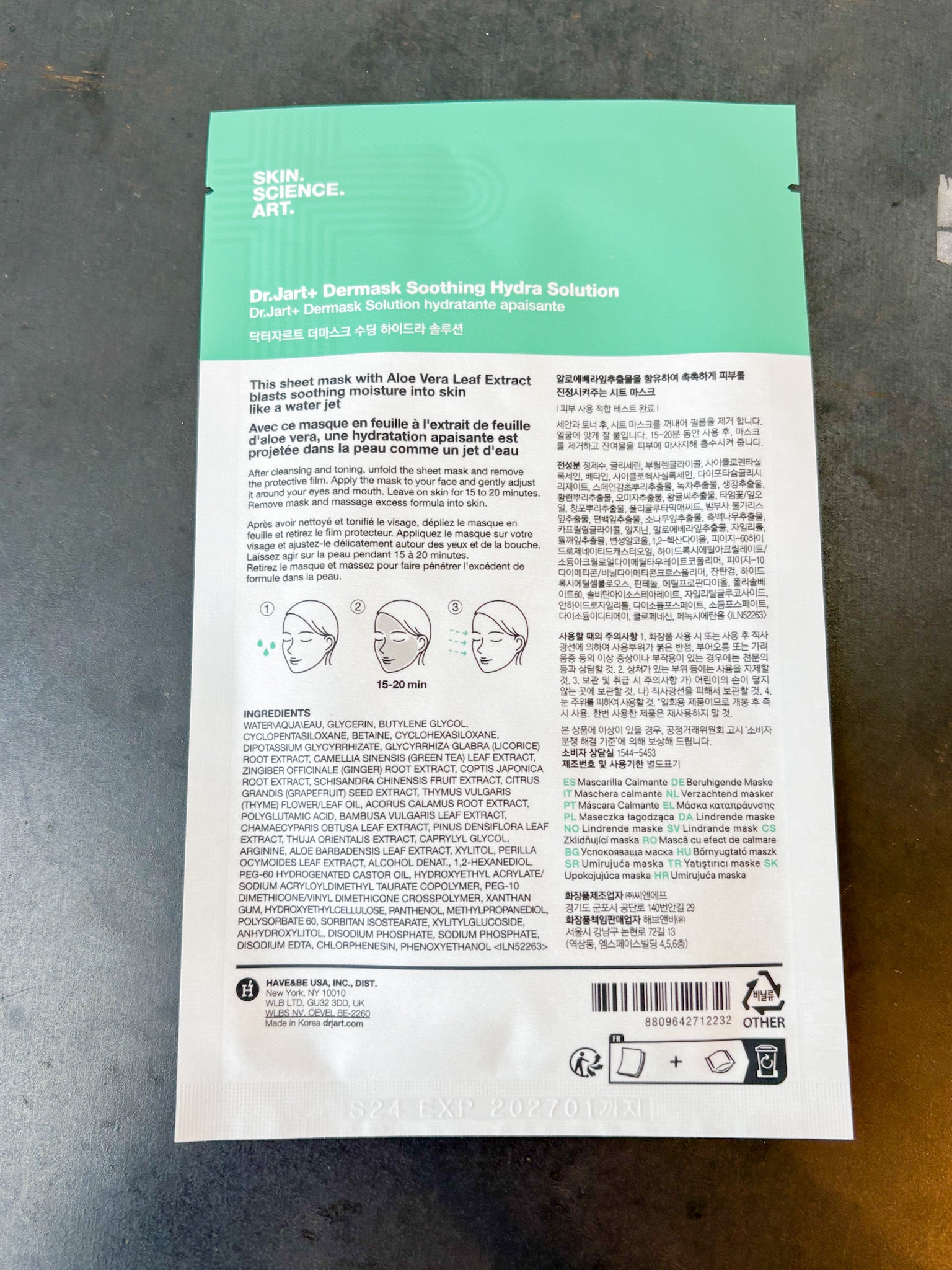 Dermask Soothing Hydra Solution Sheet Mask