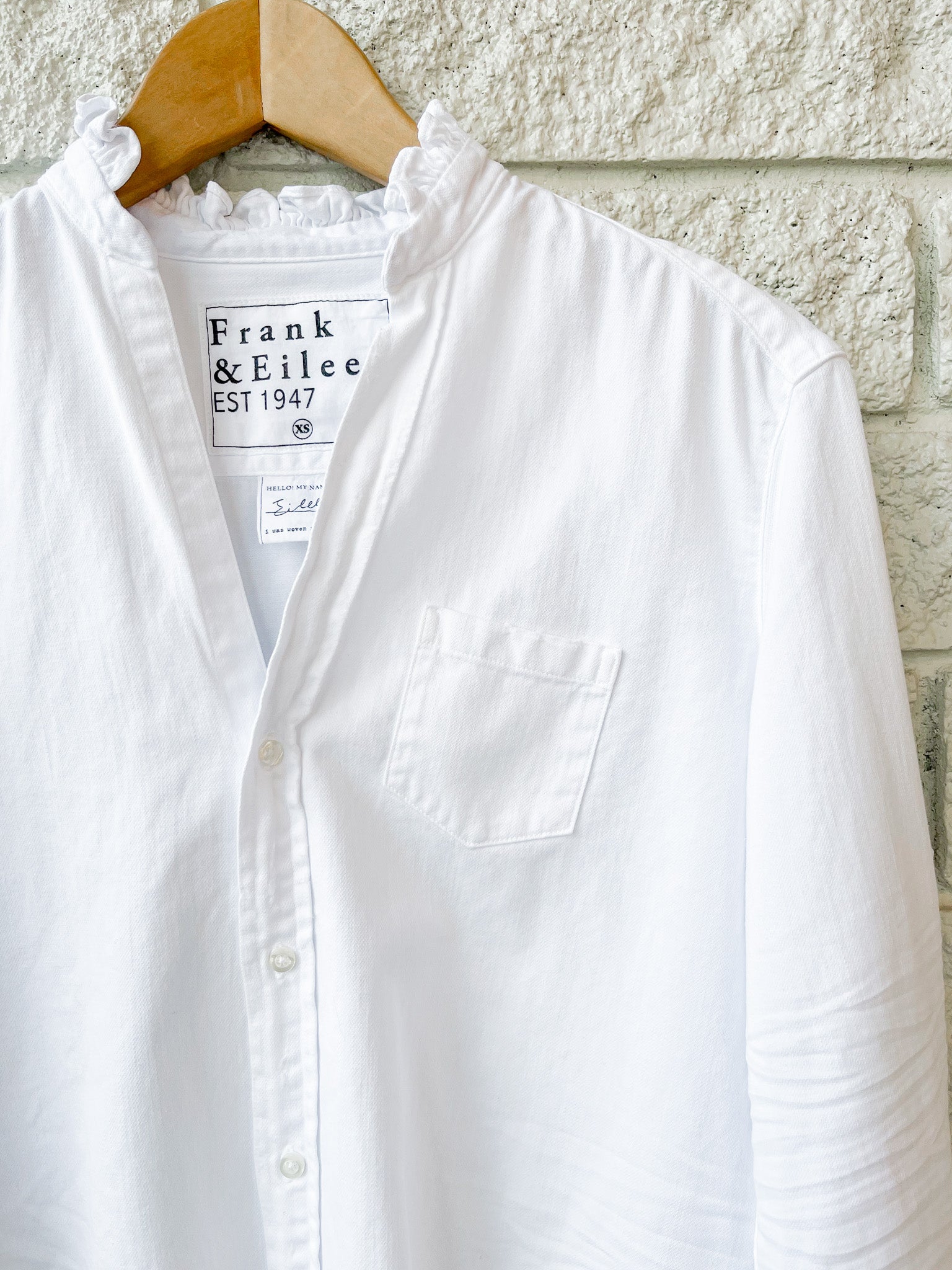 Eileen Ruffle Collar Button Up Shirt