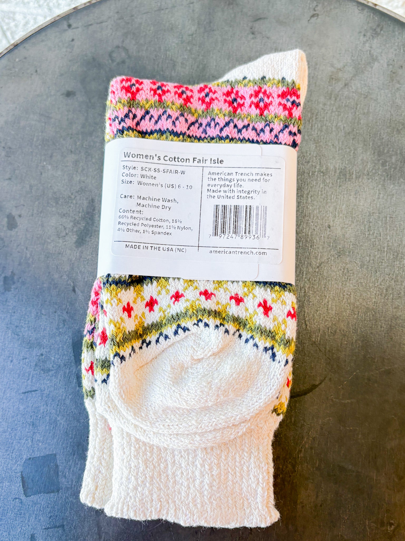 Women's Cotton Fair Isle Sock