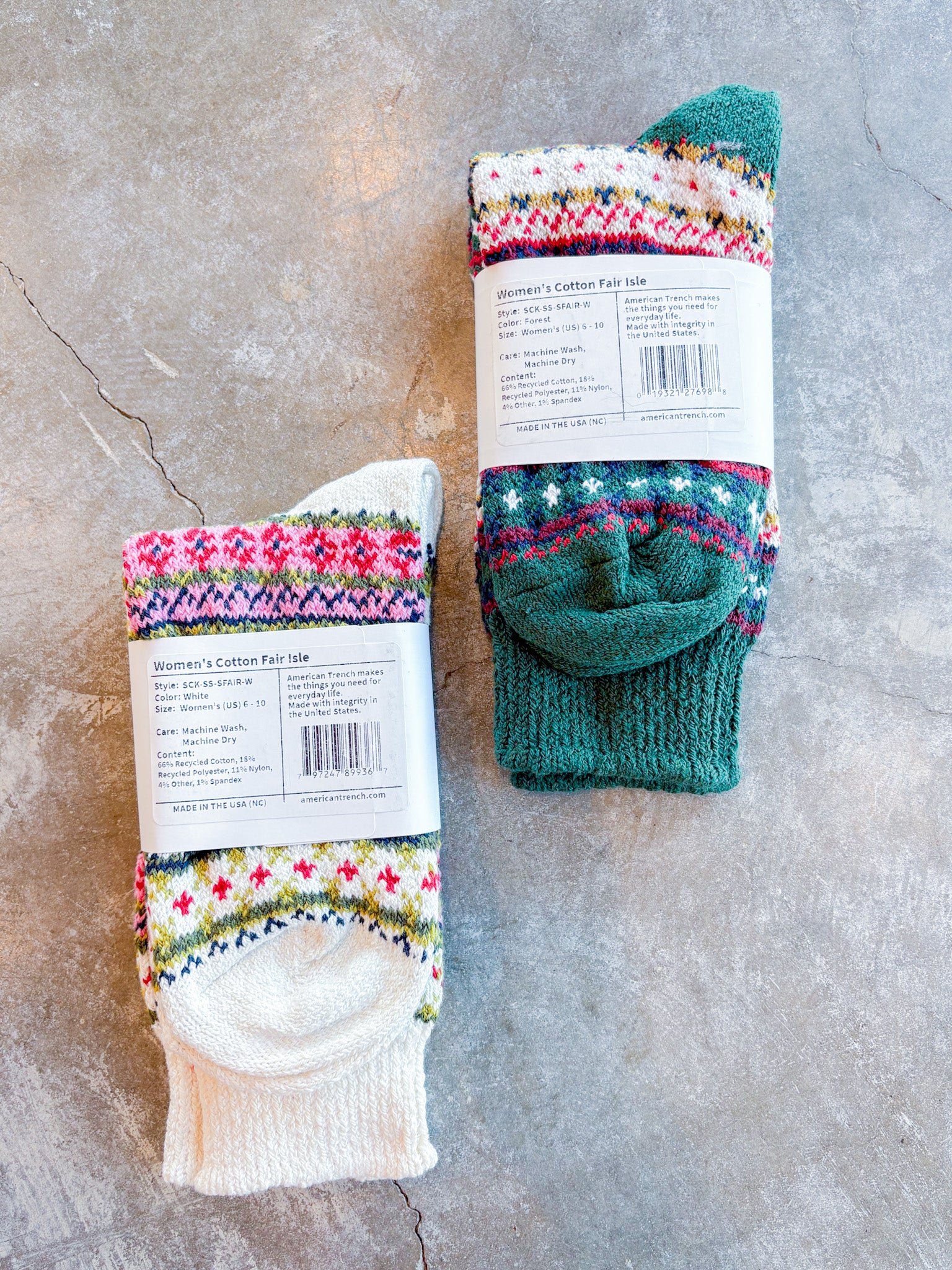 Women's Cotton Fair Isle Sock