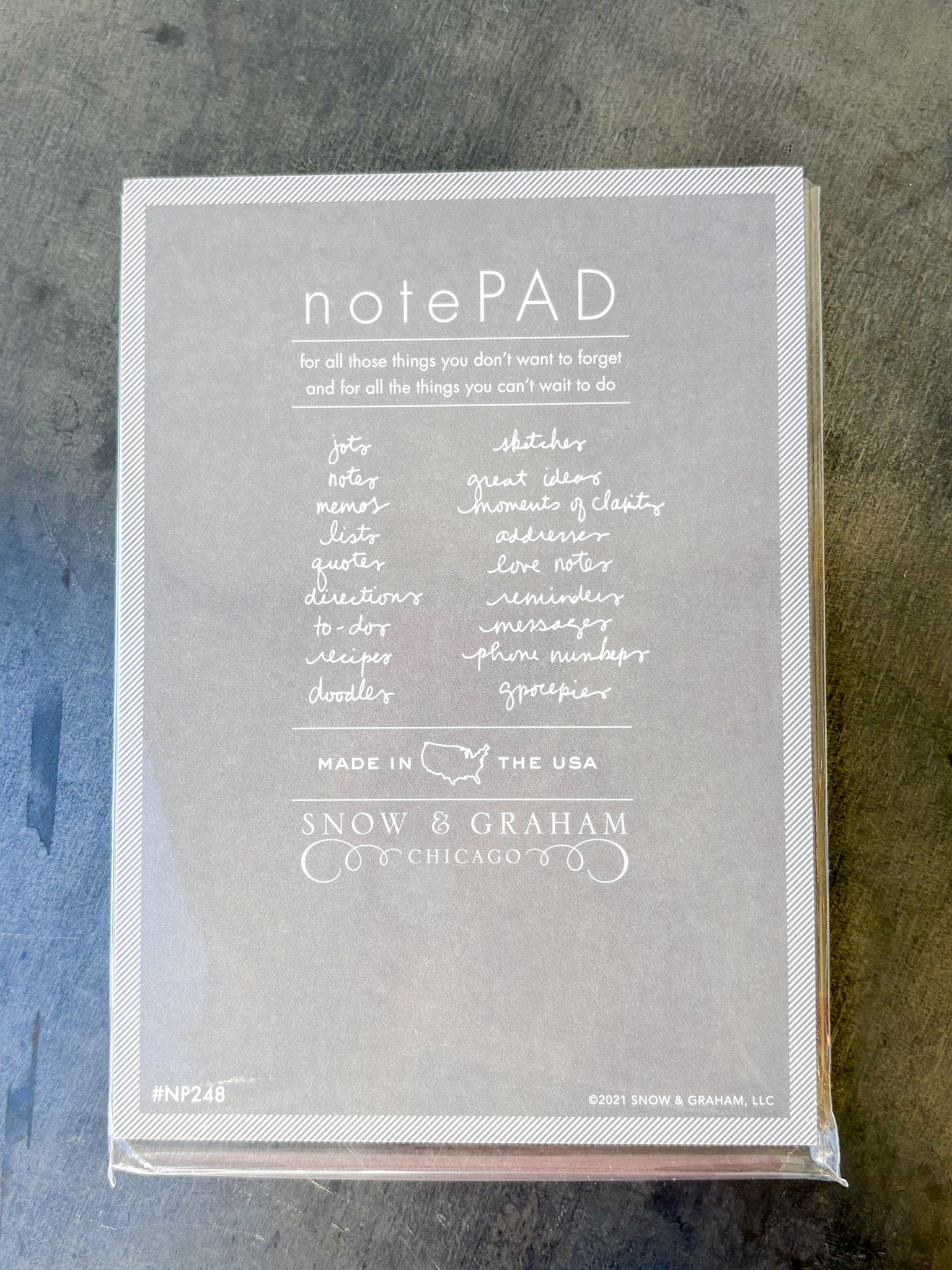 Note to Self Notepad