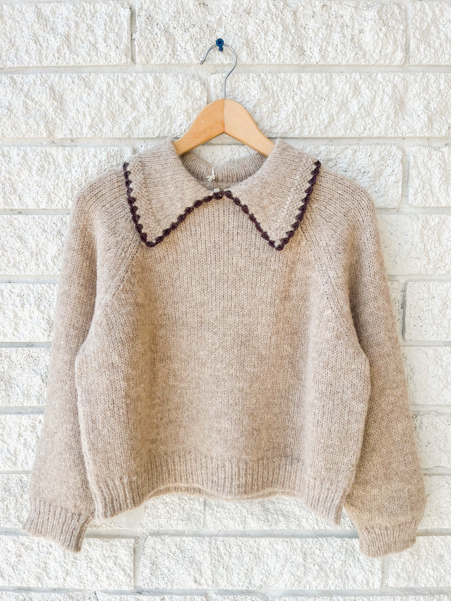 The Crochet Collar Pullover