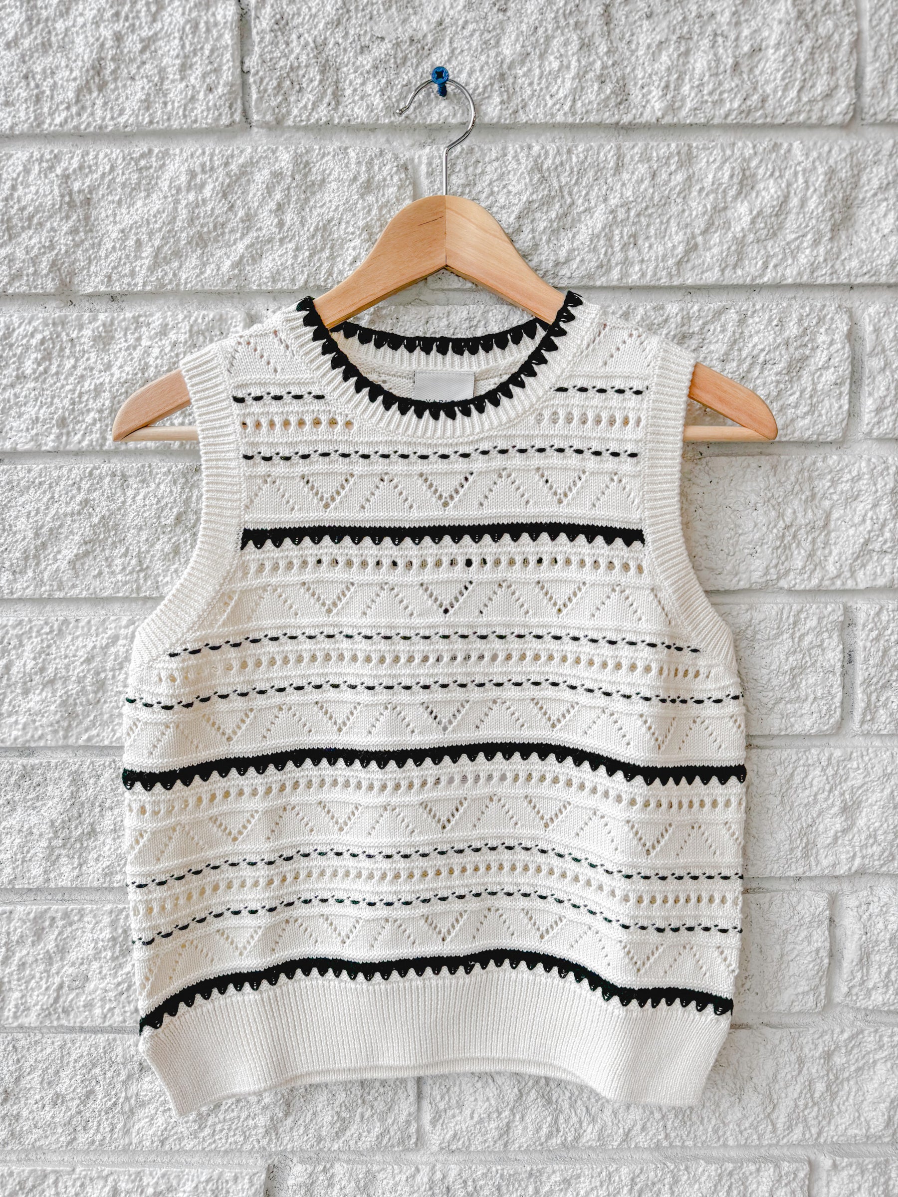 Athena Pointelle Knit Vest