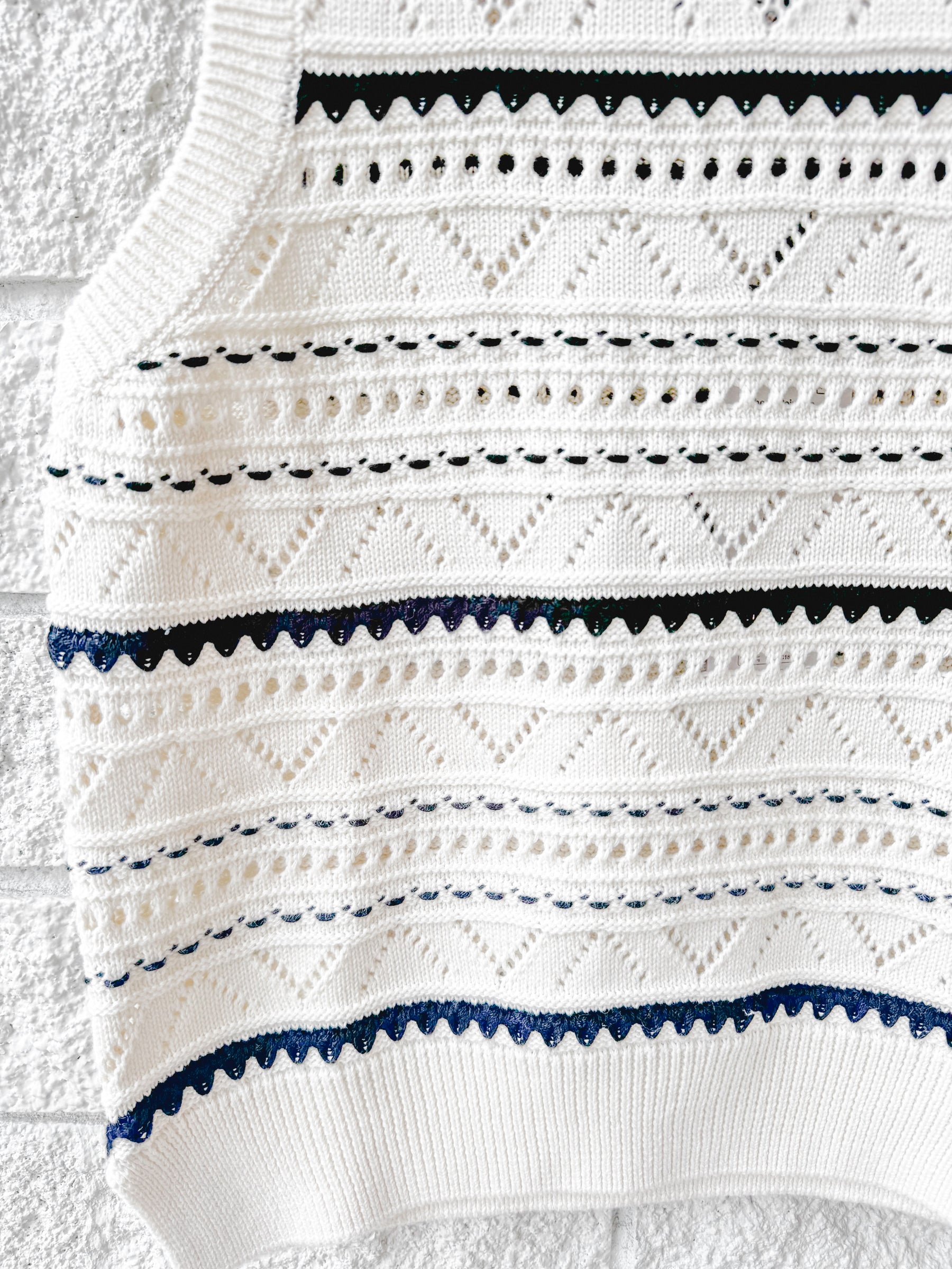 Athena Pointelle Knit Vest