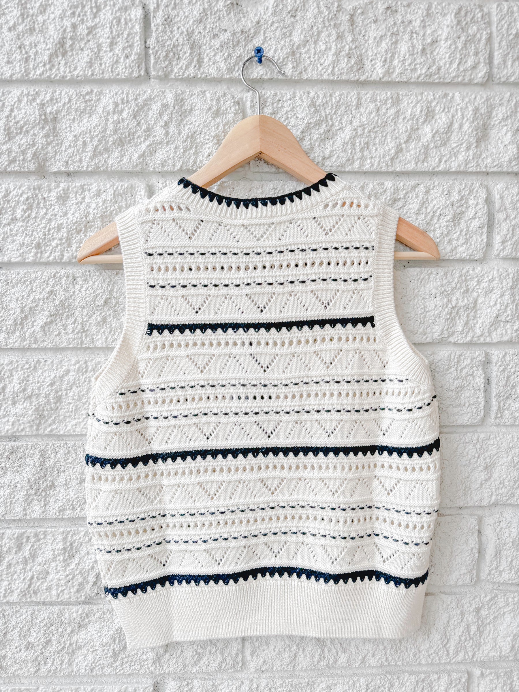 Athena Pointelle Knit Vest