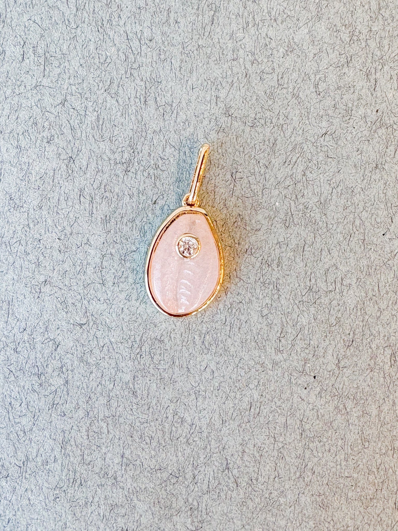 Cowrie Pink Jade Charm