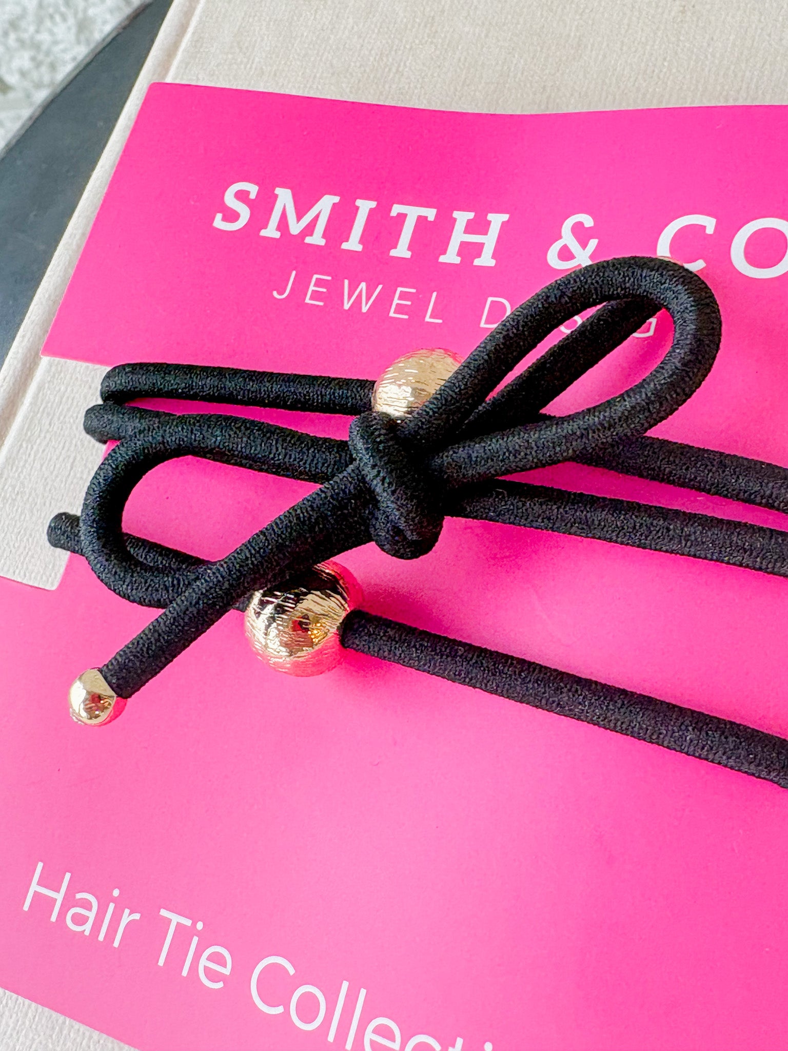 Ribbons & Bows Hair Tie Set- Onyx Black