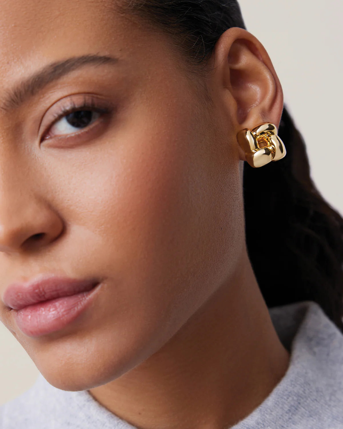 Small Woven Square Earrings