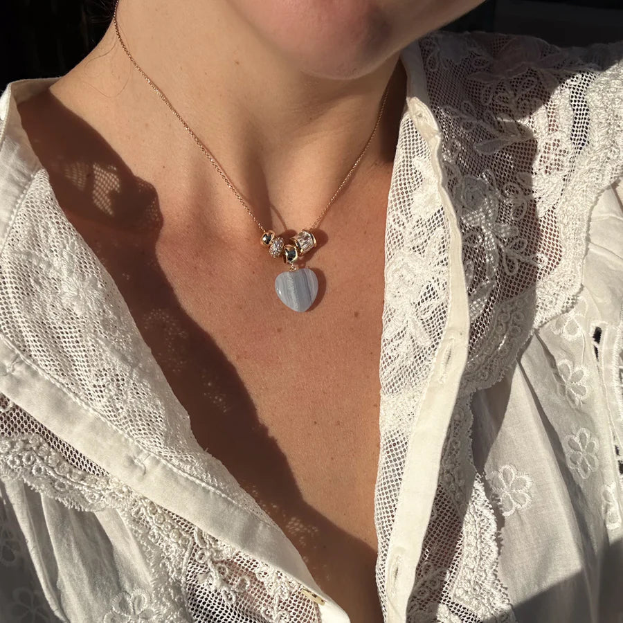 Gemma Blue Lace Bail Charm