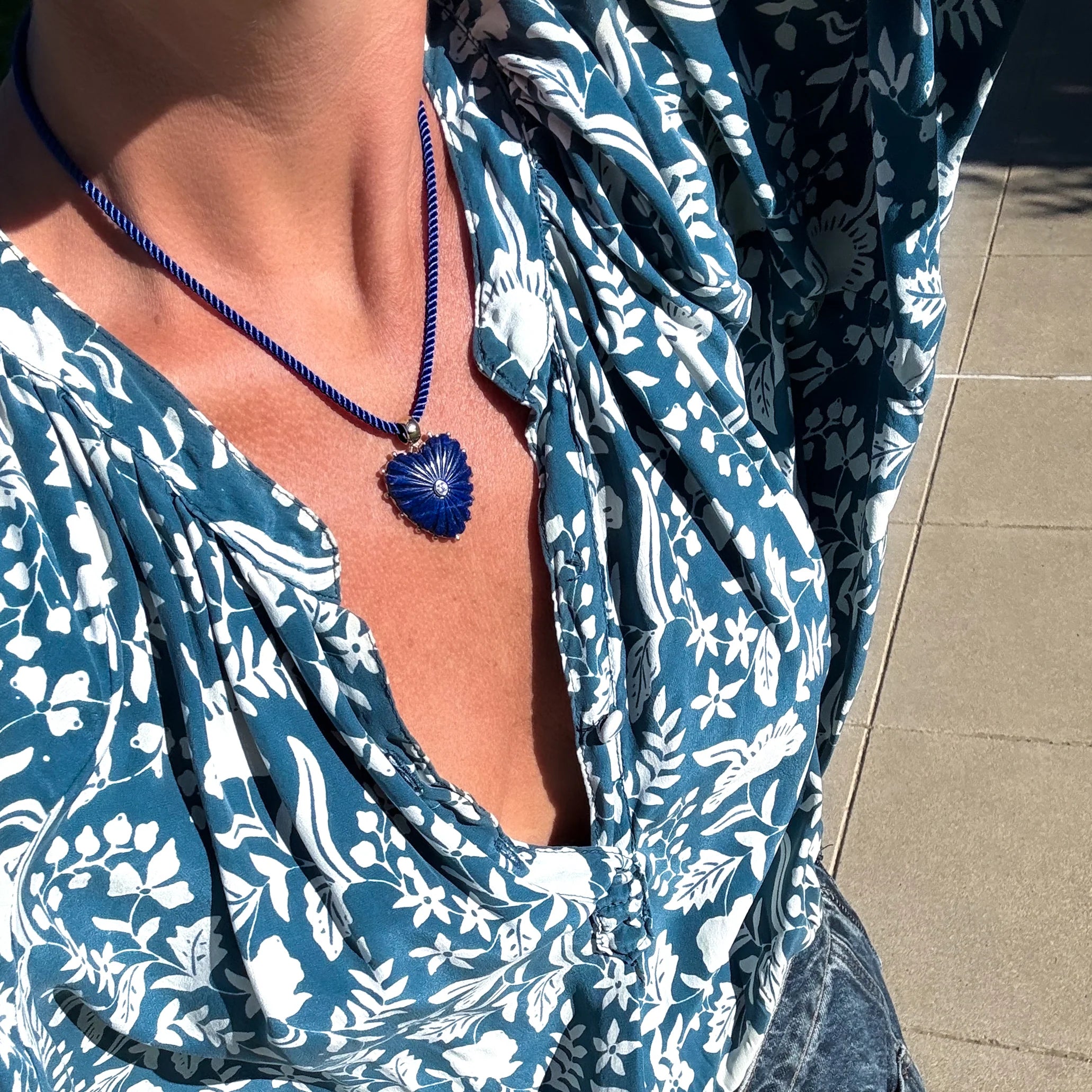 Coco Deep Sea Silk Cord Necklace