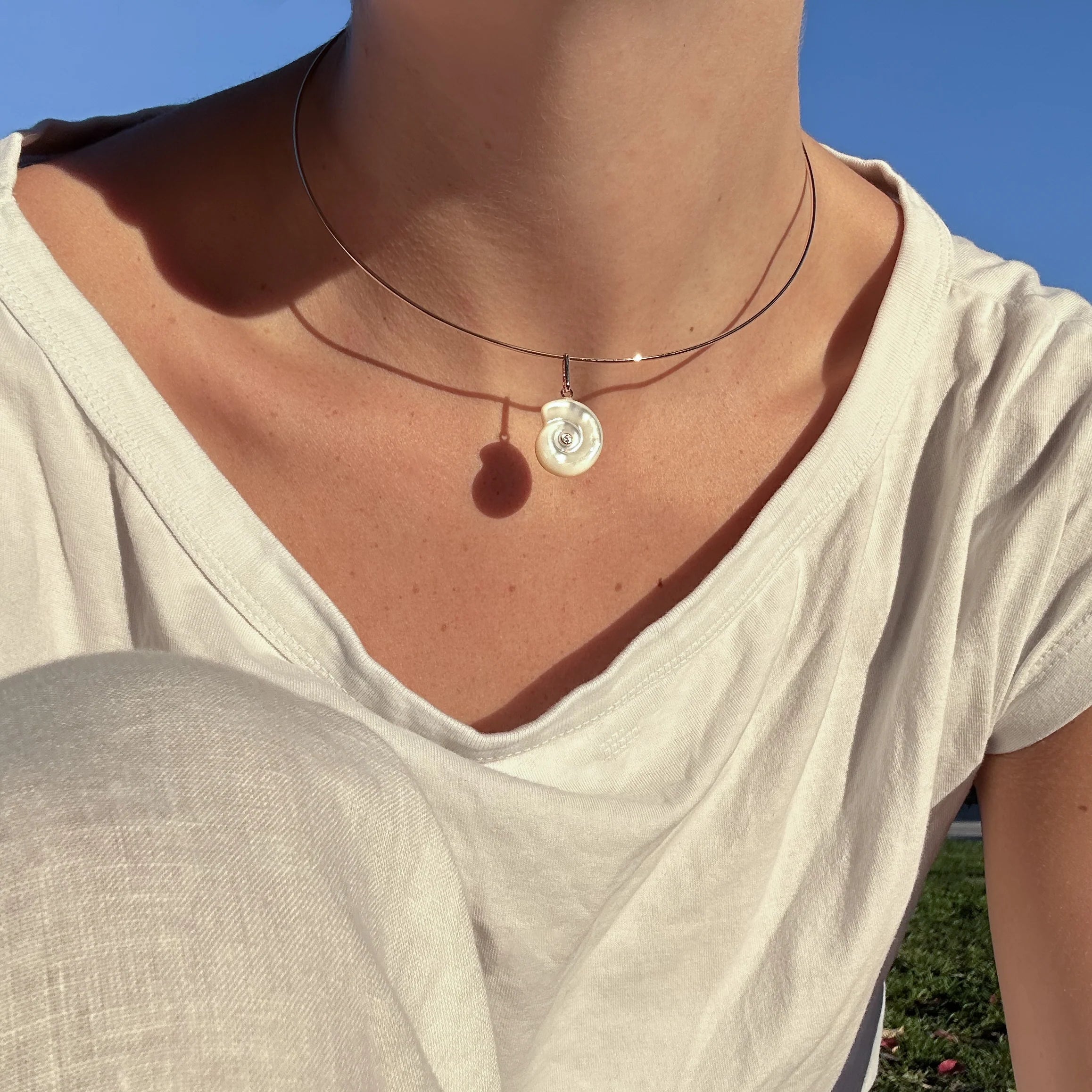 Nautilus Mother Of Pearl Charm