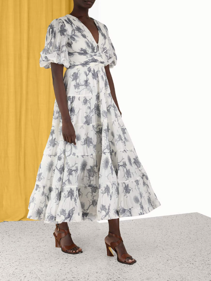 Pleated Midi Dress